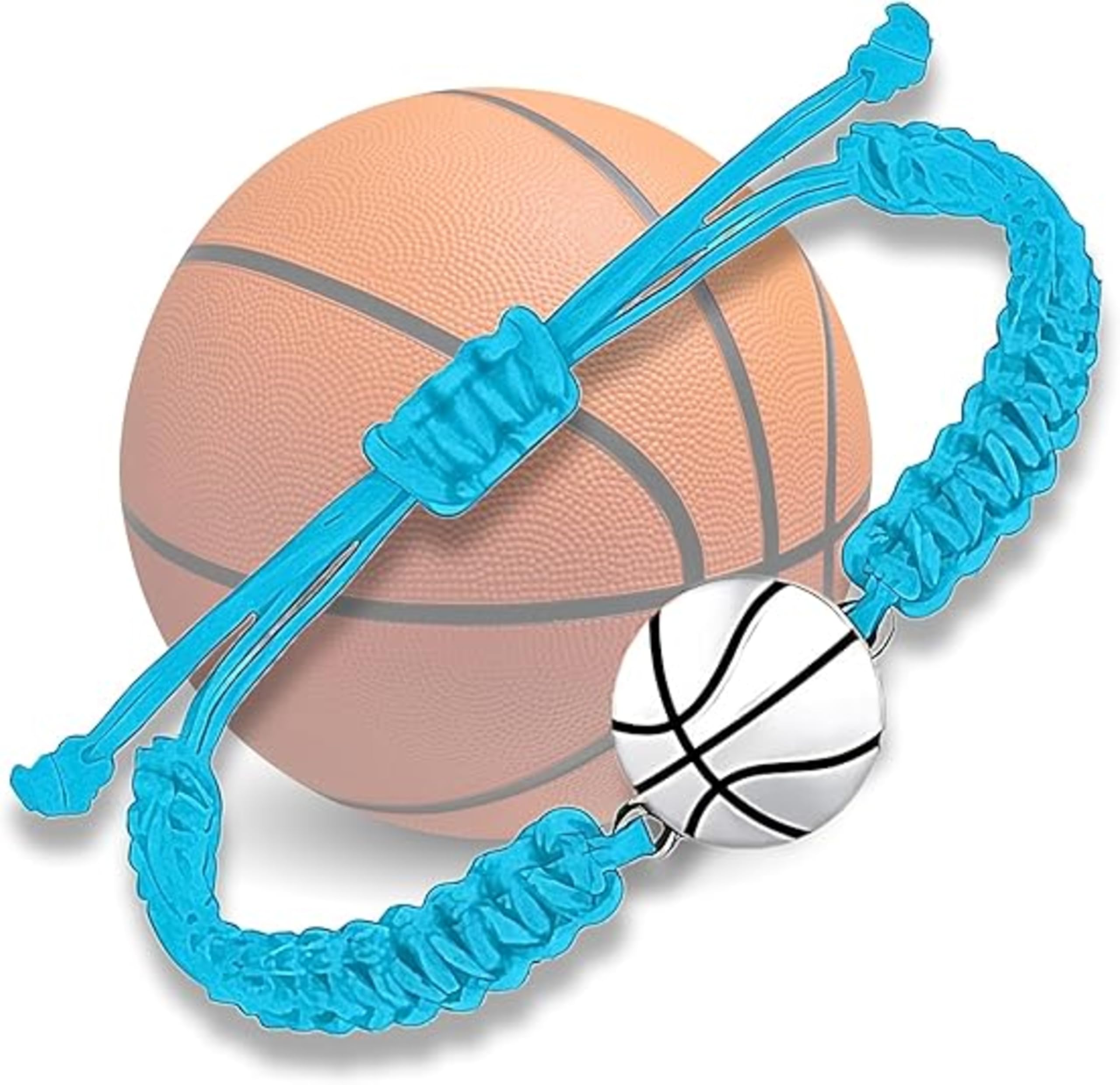 Sportybella Adjustable Basketball Charm Bracelet - Unisex Basketball Jewelry Gift for Players & Fans | Perfect for Games, Training & Friendship Tokens