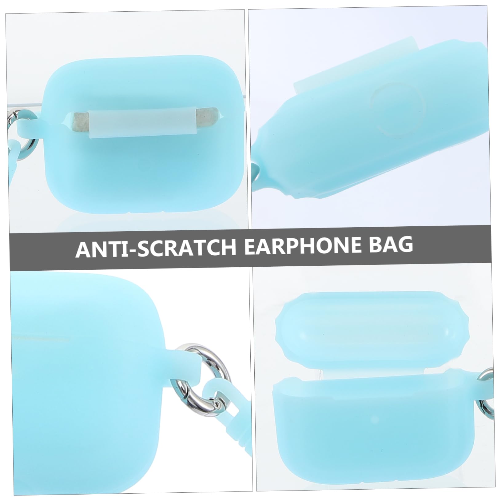 Veemoon 1 PC Glow in The Dark Silicone Earbud Case Cover - Protective Headphone Accessory for AirPods & Wireless Earbuds | Perfect for Night Runs, Gym Workouts & Travel
