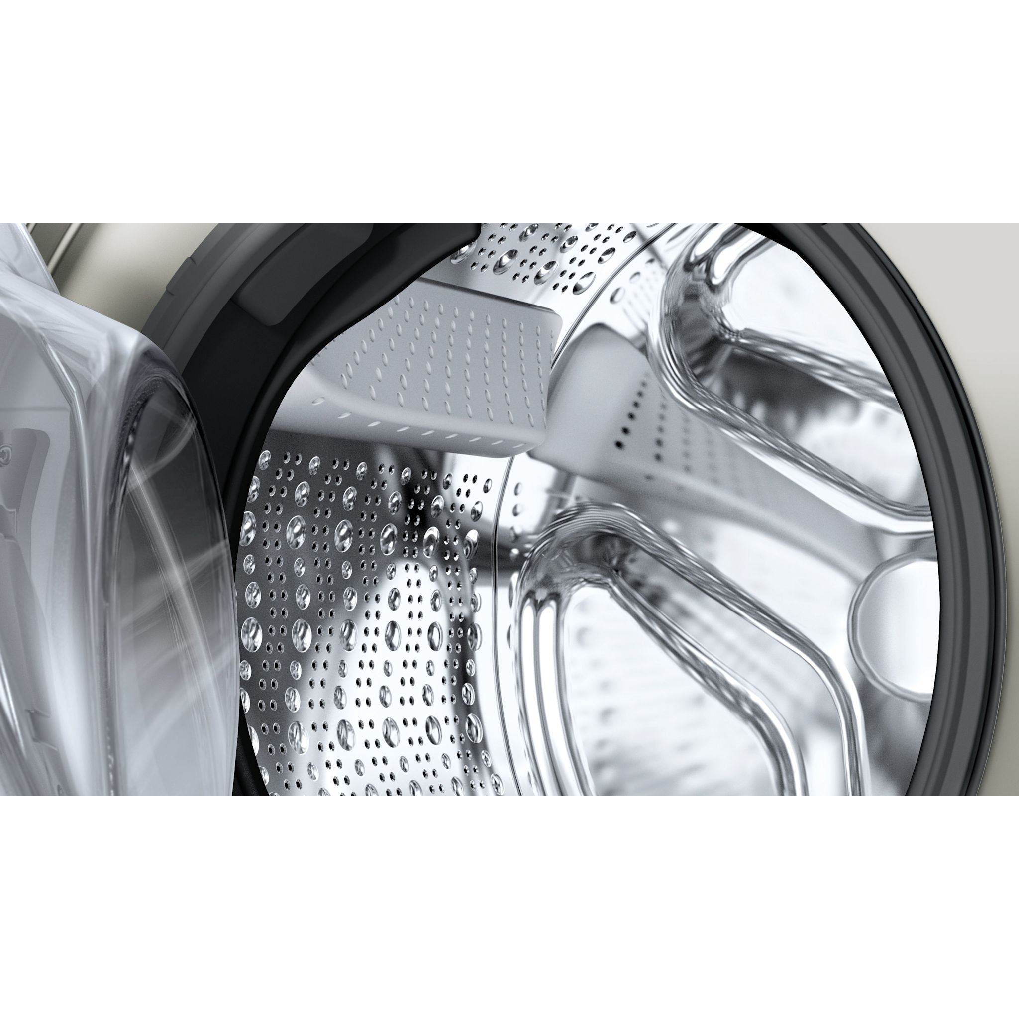 Bosch WGB246AXUC Front Load Washing Machine - Energy Efficient Pearl Steel Washer for Laundry Room & Small Spaces