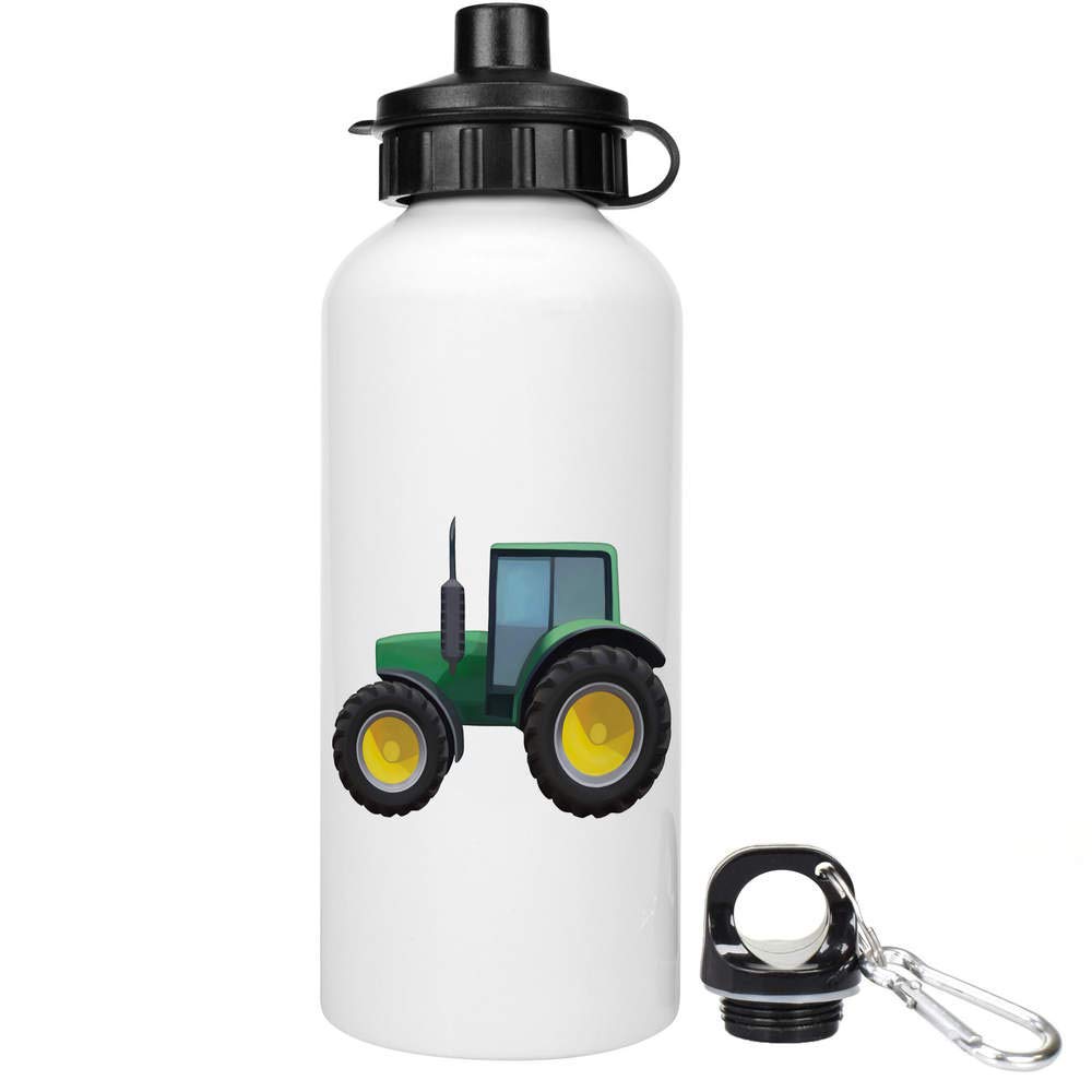 Azeeda 600ml Reusable Water Bottle - BPA-Free Leak-Proof Tractor Design Stainless Steel Insulated Thermos for Kids & Adults | Perfect for School, Gym, Hiking & Outdoor Activities (WT00030059)