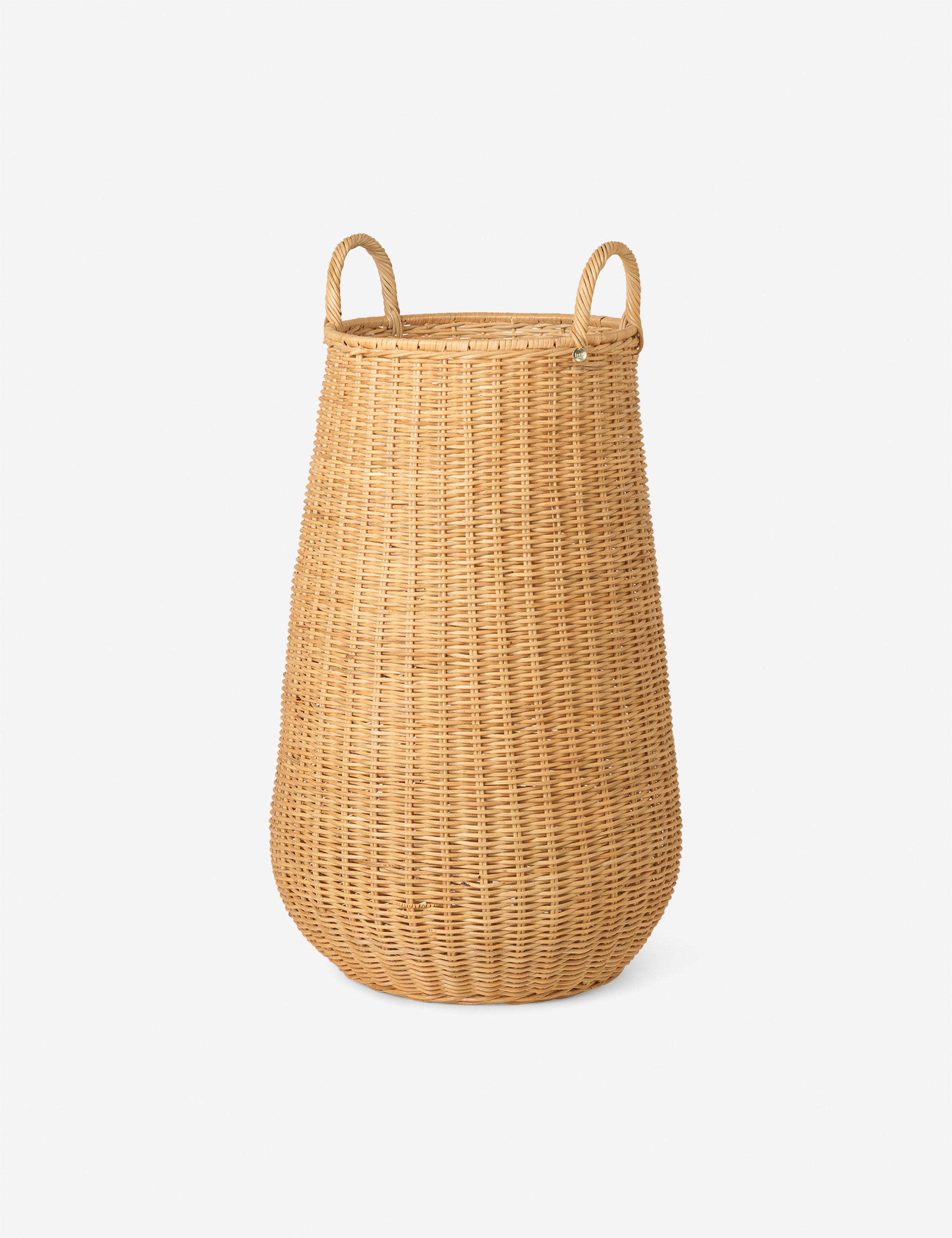 Ferm Living Woven Braided Laundry Basket - Stylish Storage Hamper for Bedroom, Bathroom & Laundry Room Organization