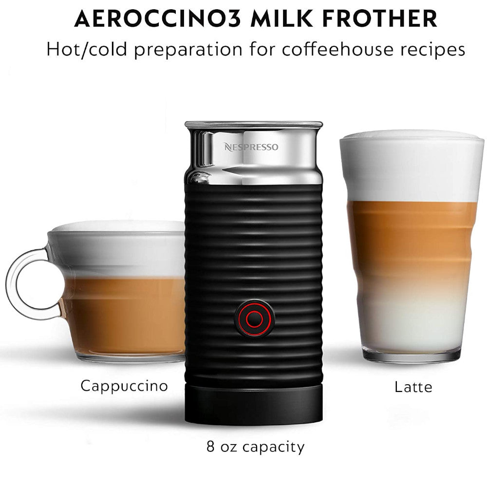 Nespresso Vertuo Plus Coffee and Espresso Maker with Aeroccino Milk Frother - Factory Serviced & Home Essentials Warranty (ENV150GY) - Perfect for Home Baristas and Office Coffee Breaks