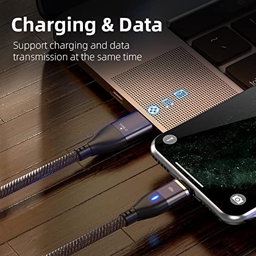 BoxWave 100W Magnetic Charging Cable for Nokia G11 Plus - PD Fast Charge USB-C & Micro USB Cable | Compatible with Smartphones, Tablets & Laptops - Perfect for Home, Office & Travel (Jet Black)