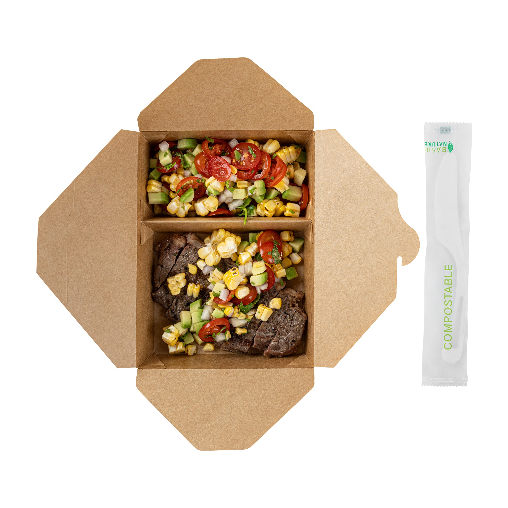 Eco-Friendly Compostable White CPLA Plastic Knives - Heat Resistant, 7.5 Inch, 250 Count Box - Perfect for Parties, Picnics & Sustainable Dining