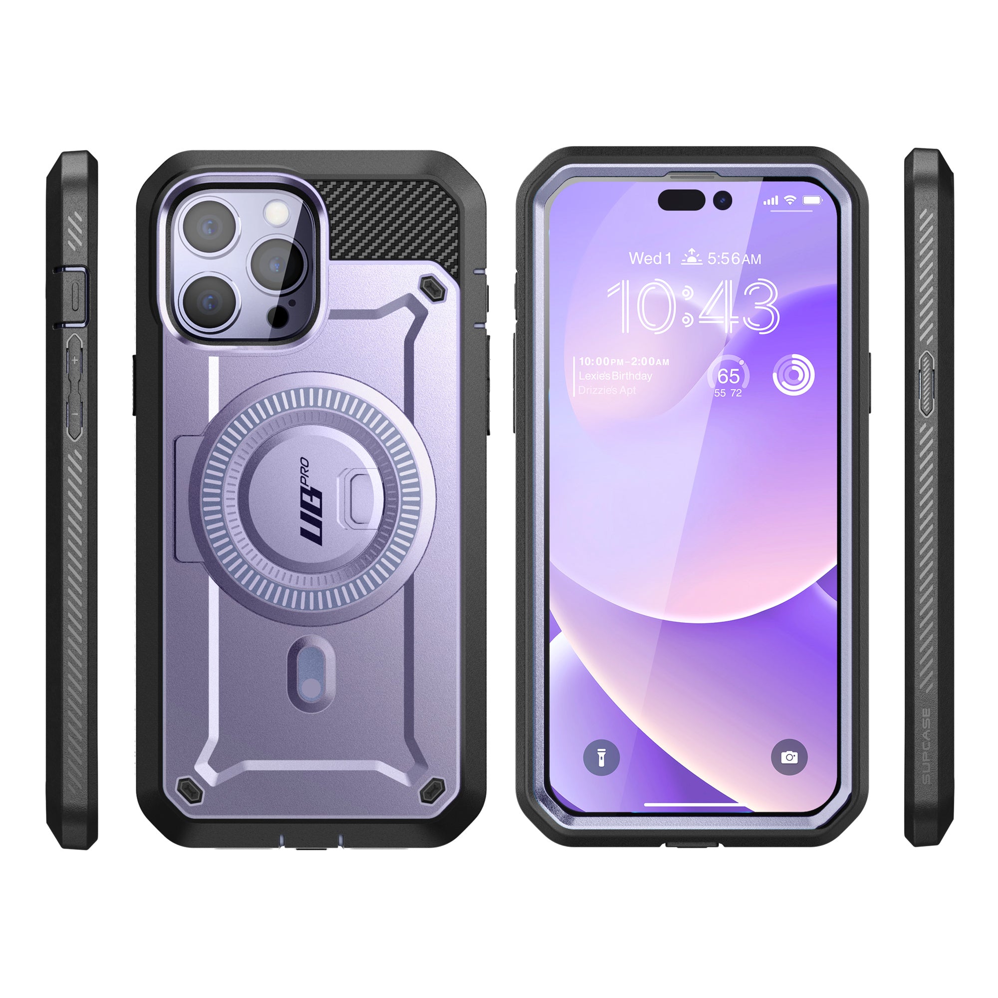 iPhone 14 Pro Max 6.7 Inch Unicorn Beetle PRO MAG Rugged MagSafe Case - Shockproof Protective Cover with Military-Grade Drop Protection, Deep Purple - Perfect for Outdoor Adventures, Construction Work & Extreme Sports