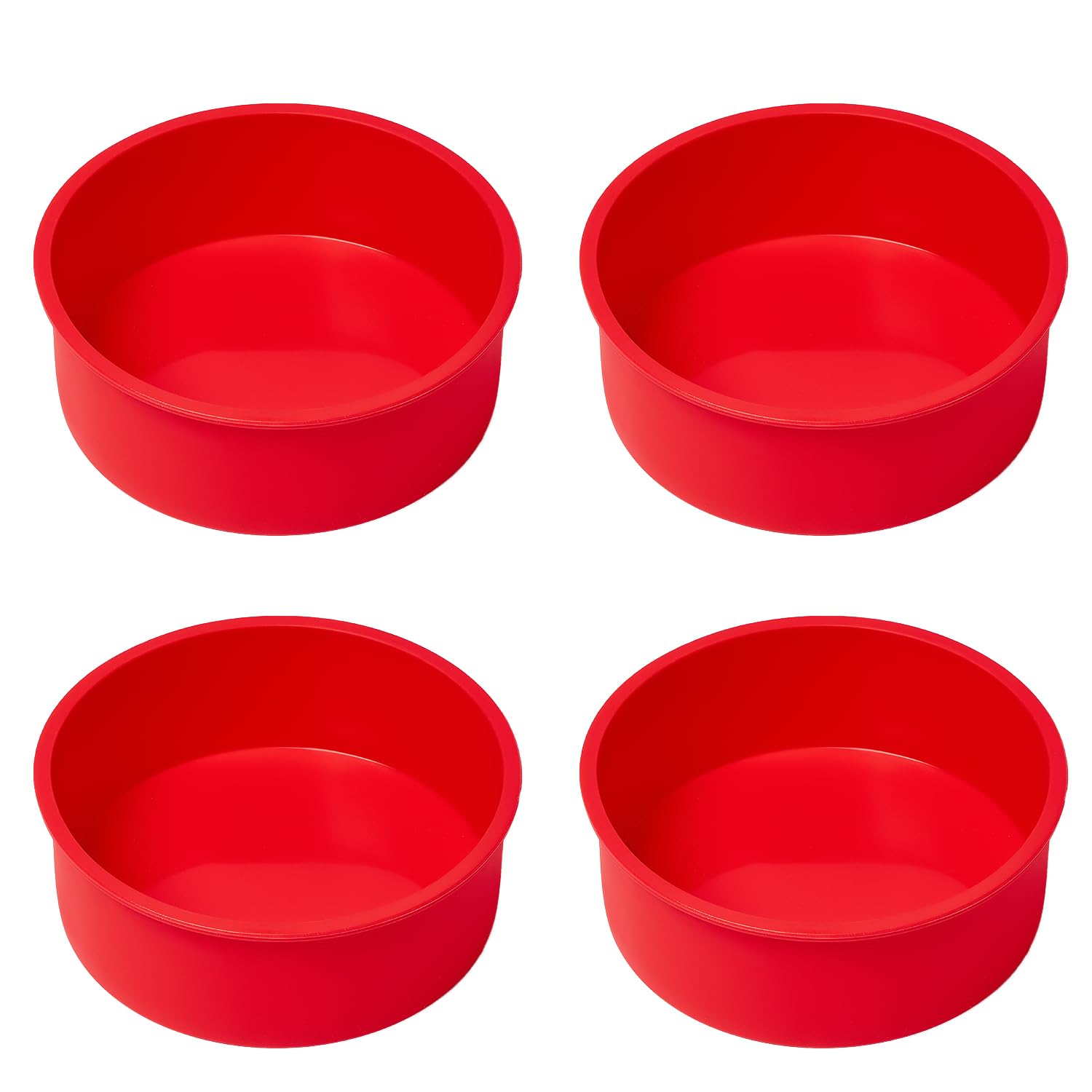 Saphe 6-Inch Silicone Cake Pans Set of 4 - Round Non-Stick Baking Molds for Layer Cakes, Cheesecakes, Rainbow Cakes | Perfect for Home Baking, Birthday Parties & Holiday Desserts