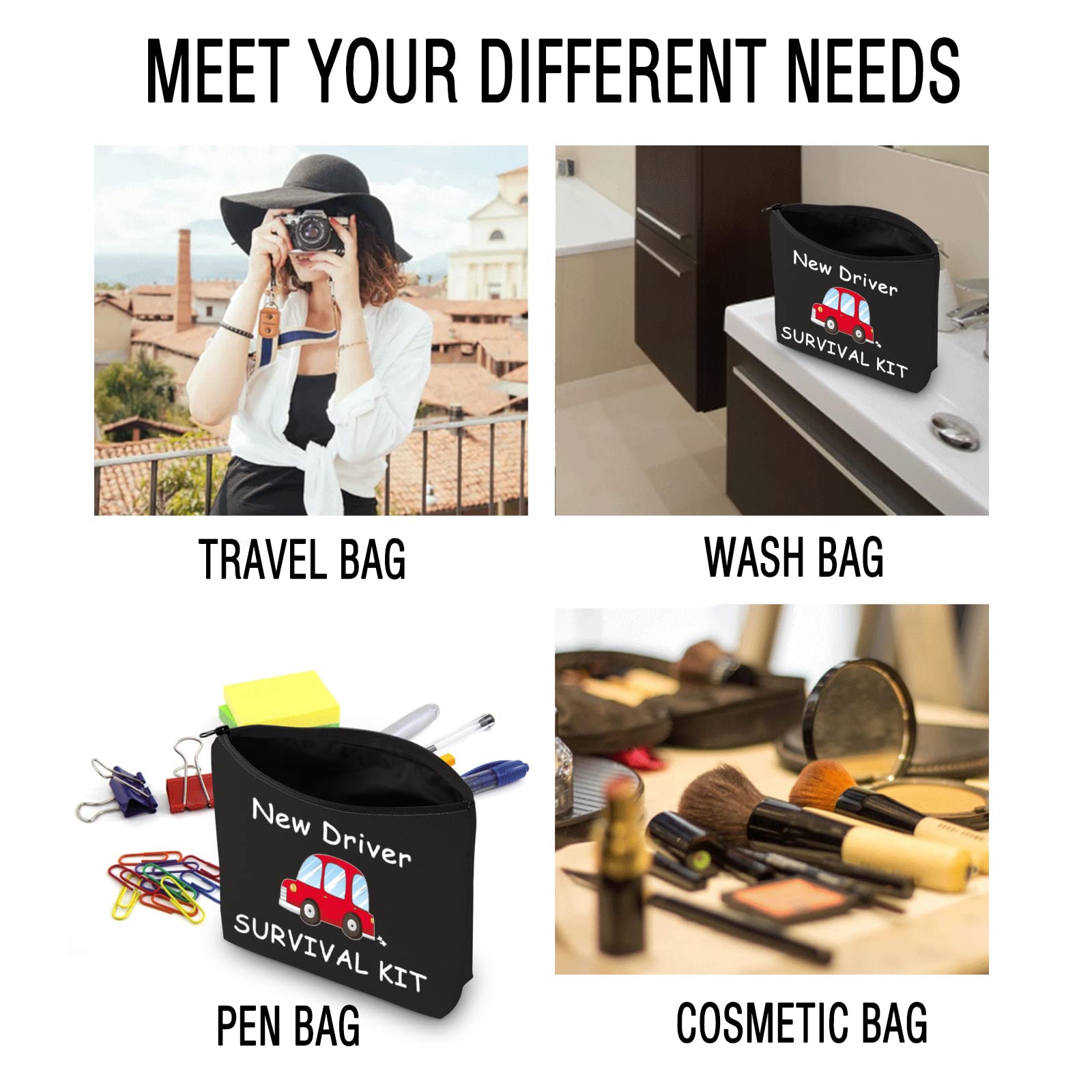 JXGZSO New Driver Gift Set - Essential Survival Kit for Passing Driving Test, Perfect Sweet 16 or Teen Daughter Present - Great for Graduation, First Car & Road Trips (New Driver B)