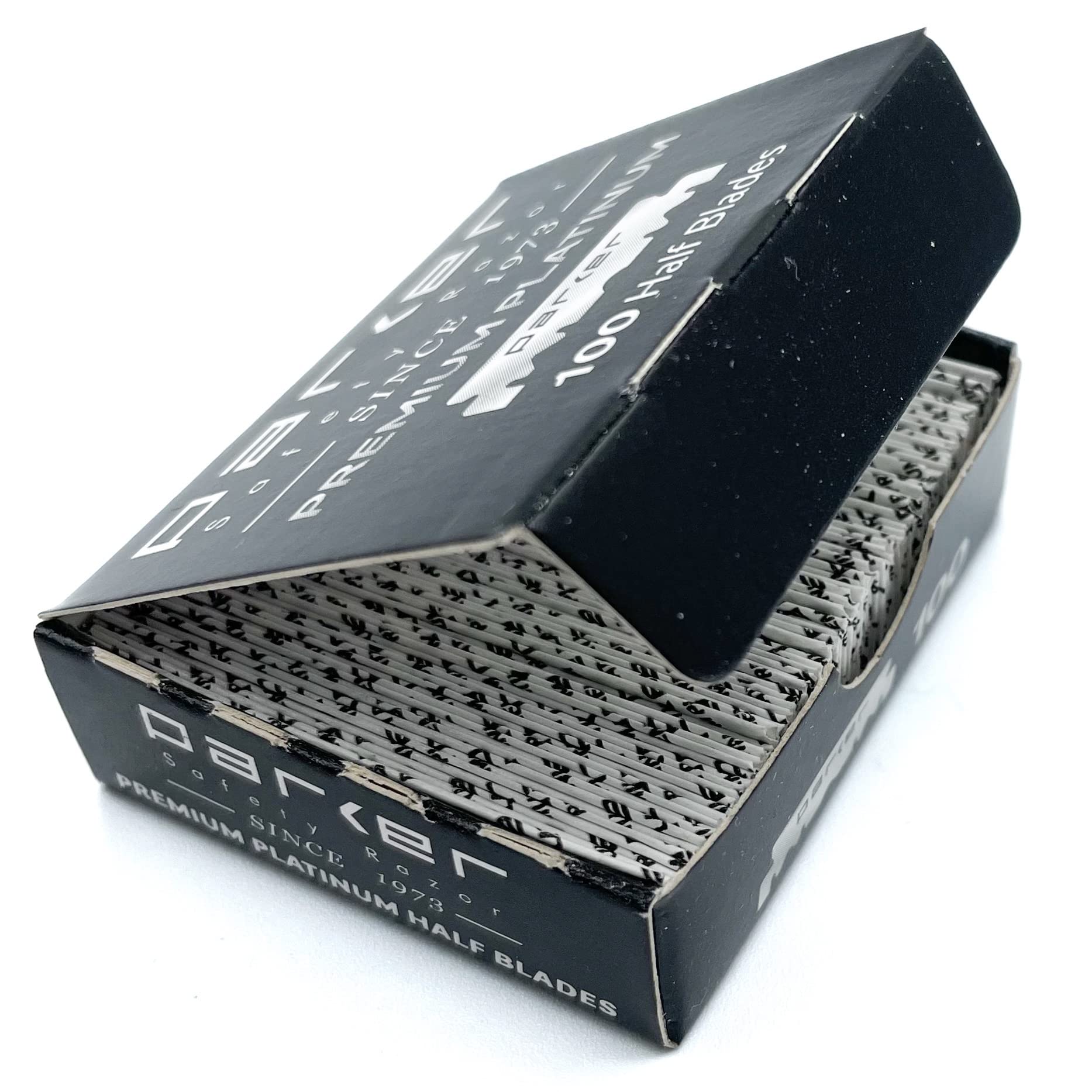 Parker Premium Platinum 1/2 Blades - 200 Count Professional Barber Blades for Shavette & Straight Razors | Compatible with Half DE Blades | Perfect for Barber Shops, Home Grooming & Professional Haircuts