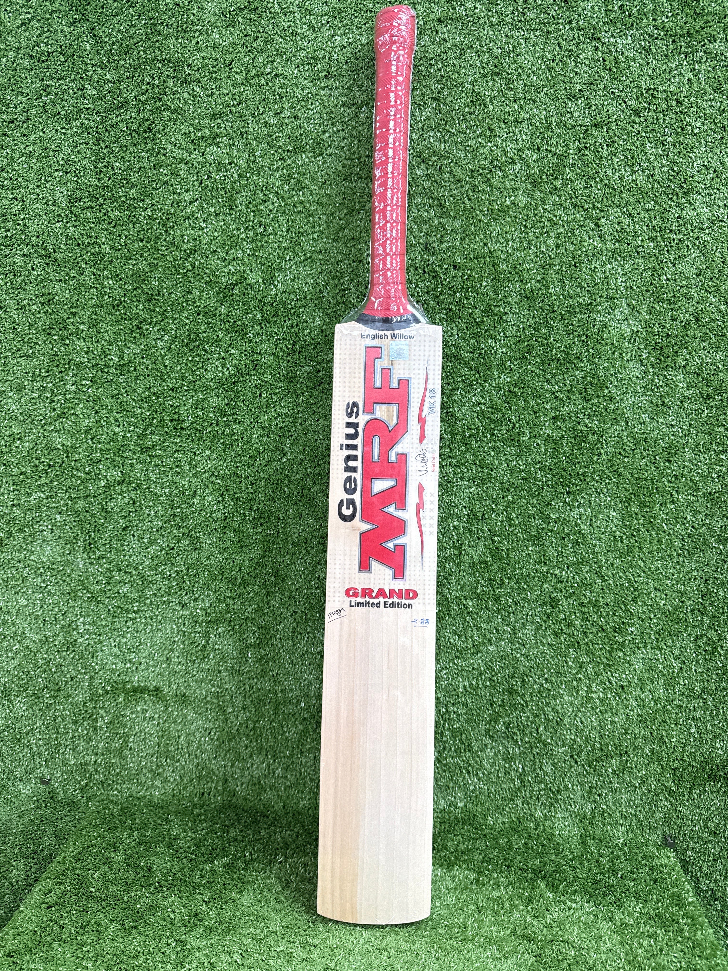 Premium English Willow Cricket Bat - MRF Genius Grand Limited Edition - Perfect for Professional Matches & Training Sessions