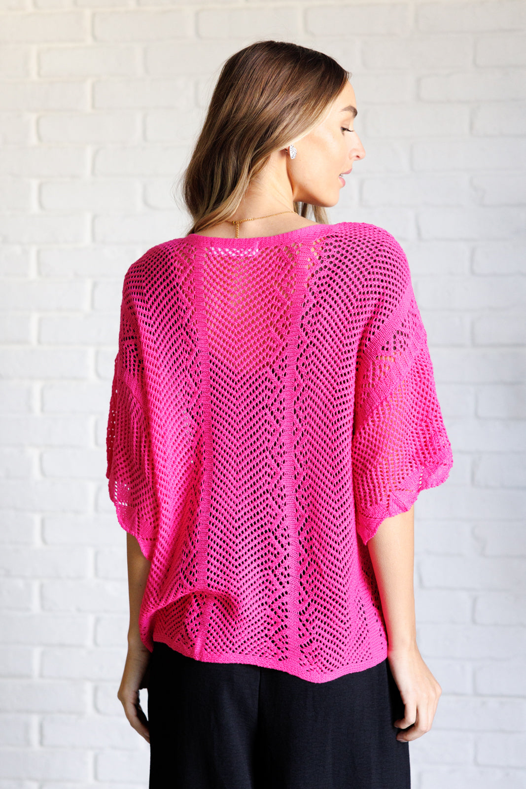 Stylish Open Knit Top for Women - Breathable Loose Fit Summer Blouse - Perfect for Casual Outings, Beach Vacations & Boho Fashion
