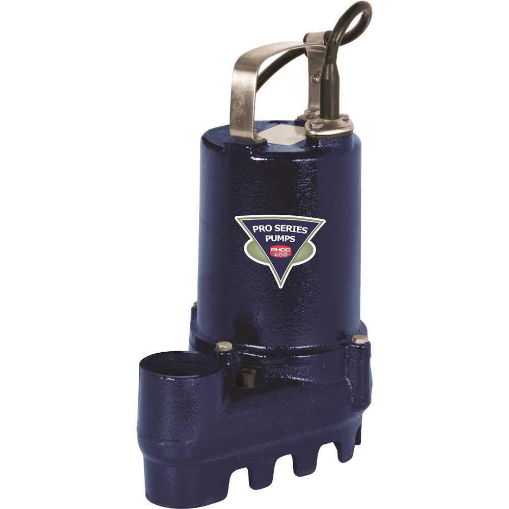 1/3 HP Cast Iron Submersible Sump Pump & Effluent Pump - Heavy Duty Water Removal for Basement, Crawl Space, and Septic Systems