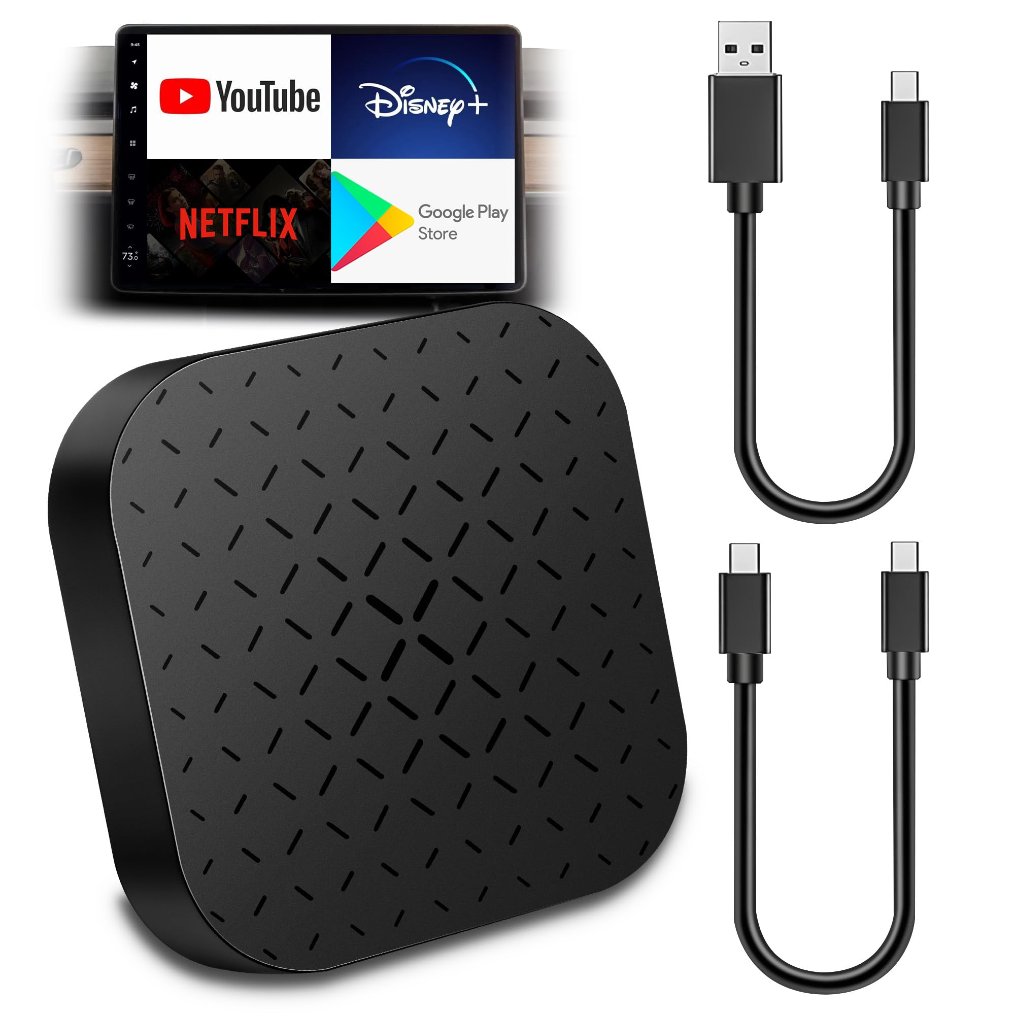 Driveplexpro Wireless CarPlay Adapter for Apple iPhone - Magic Box 2.0 with Android Auto Support - Compatible with iOS 10+/Android 11.0+ - Seamless Connectivity for Safer Driving & Hands-Free Navigation