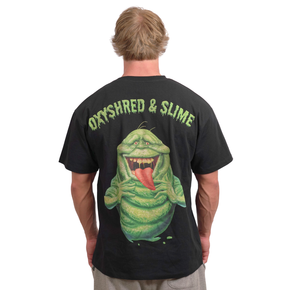 EHP Labs Unisex Slimer Tee - EHPlabs X Ghostbusters™ Official Collaboration - Slim Fit Graphic T-Shirt for Men & Women - Perfect for Halloween, Cosplay & Movie Fans