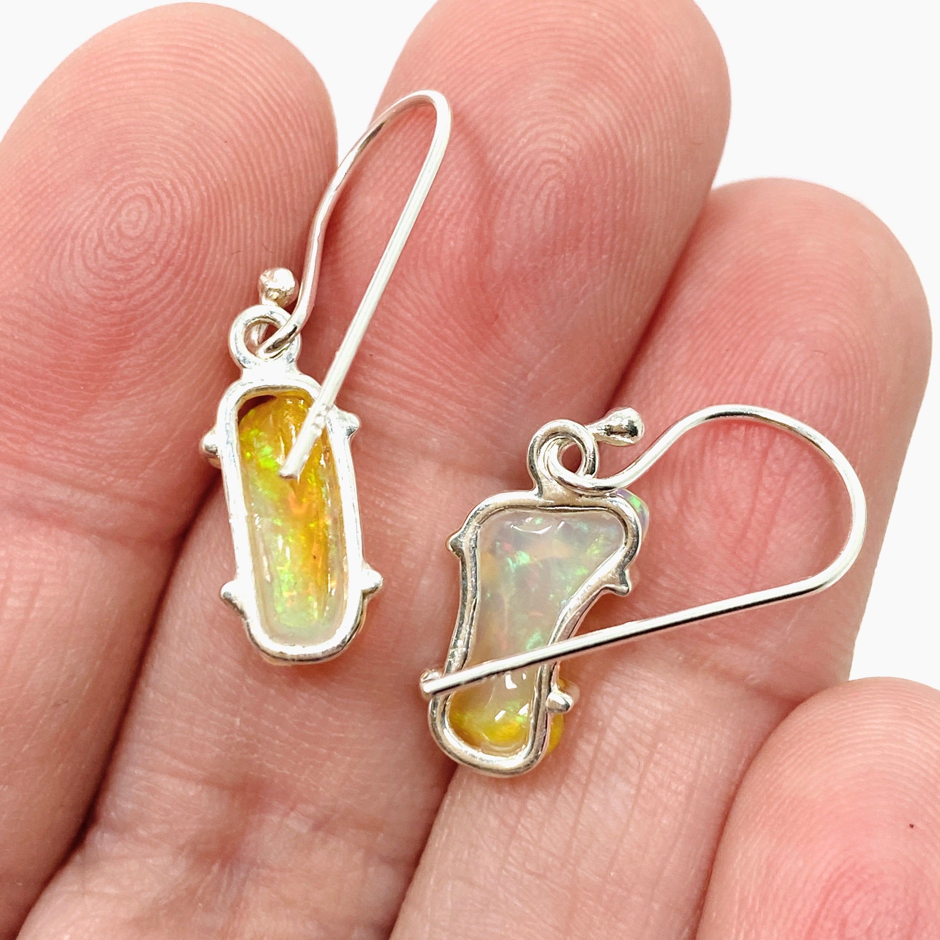 Ethiopian Opal Crystal Earrings KEGJ1532 - Genuine Opal Jewelry for Women, Dangle Earrings for Party & Wedding, Elegant Gift for Her