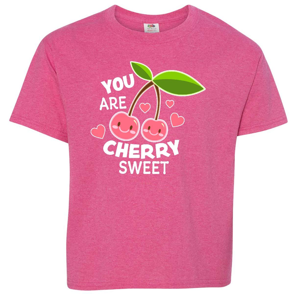 Inktastic 'You Are Cherry Sweet' Youth T-Shirt with Cherry & Heart Designs | Cute Casual Outfit for Girls, School, Playdates & Family Events