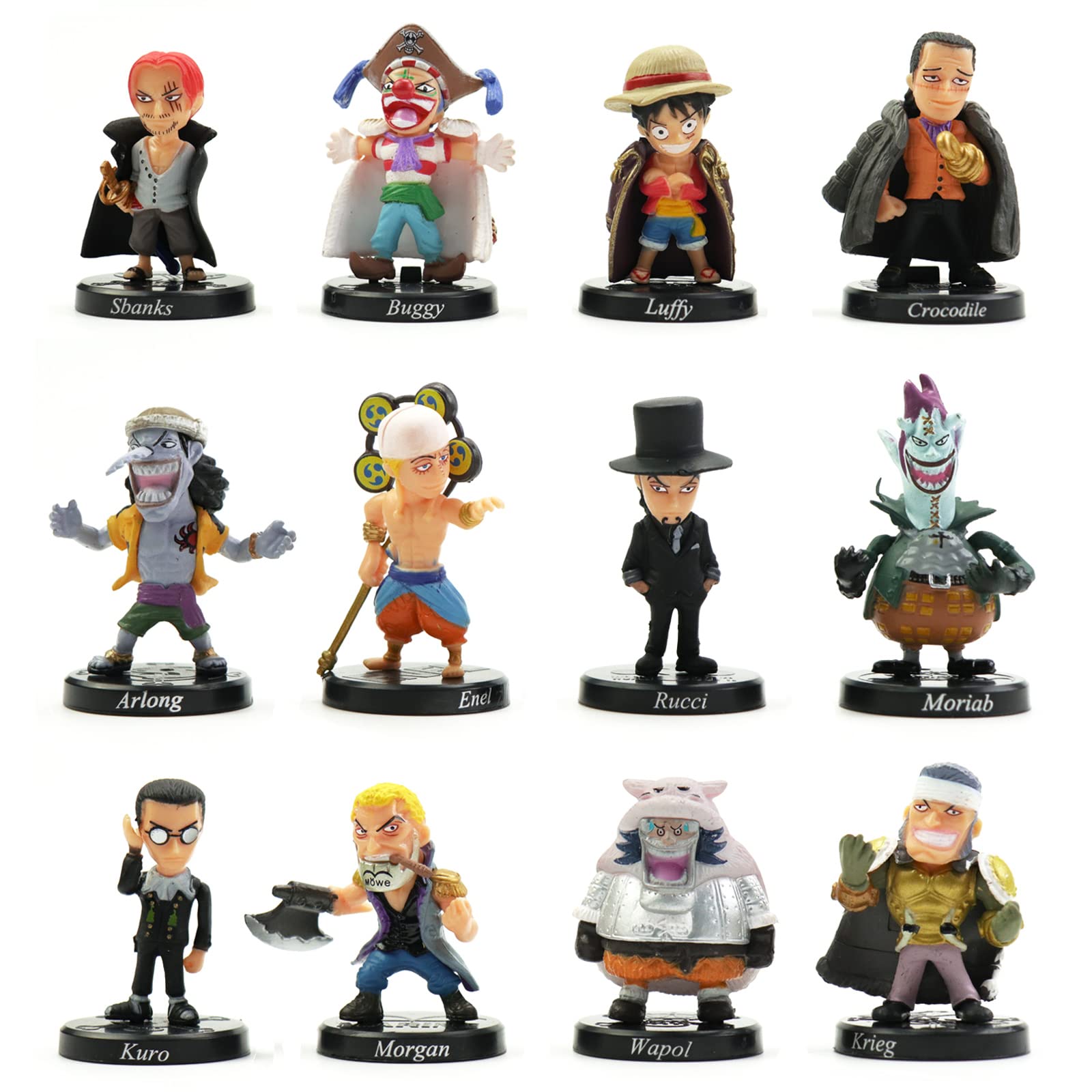 Shiyi Anime Action Figures 12 PCS - PVC Collectible Anime Toys Set for Boys, Girls & Adults - Perfect for Room Decor, Desk Display & Keychain Accessories - Great Gift for Birthday, Anime Fans & Collectors
