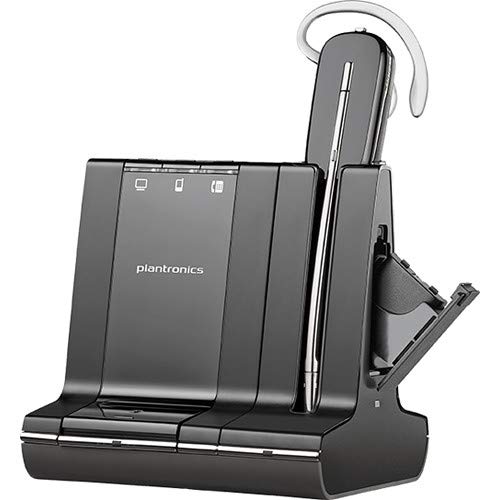 Plantronics Savi W745-M Multi-Device Wireless Headset System with Noise Cancelling - Office & Call Center Headphones for Clear Calls, Webinars & Remote Work