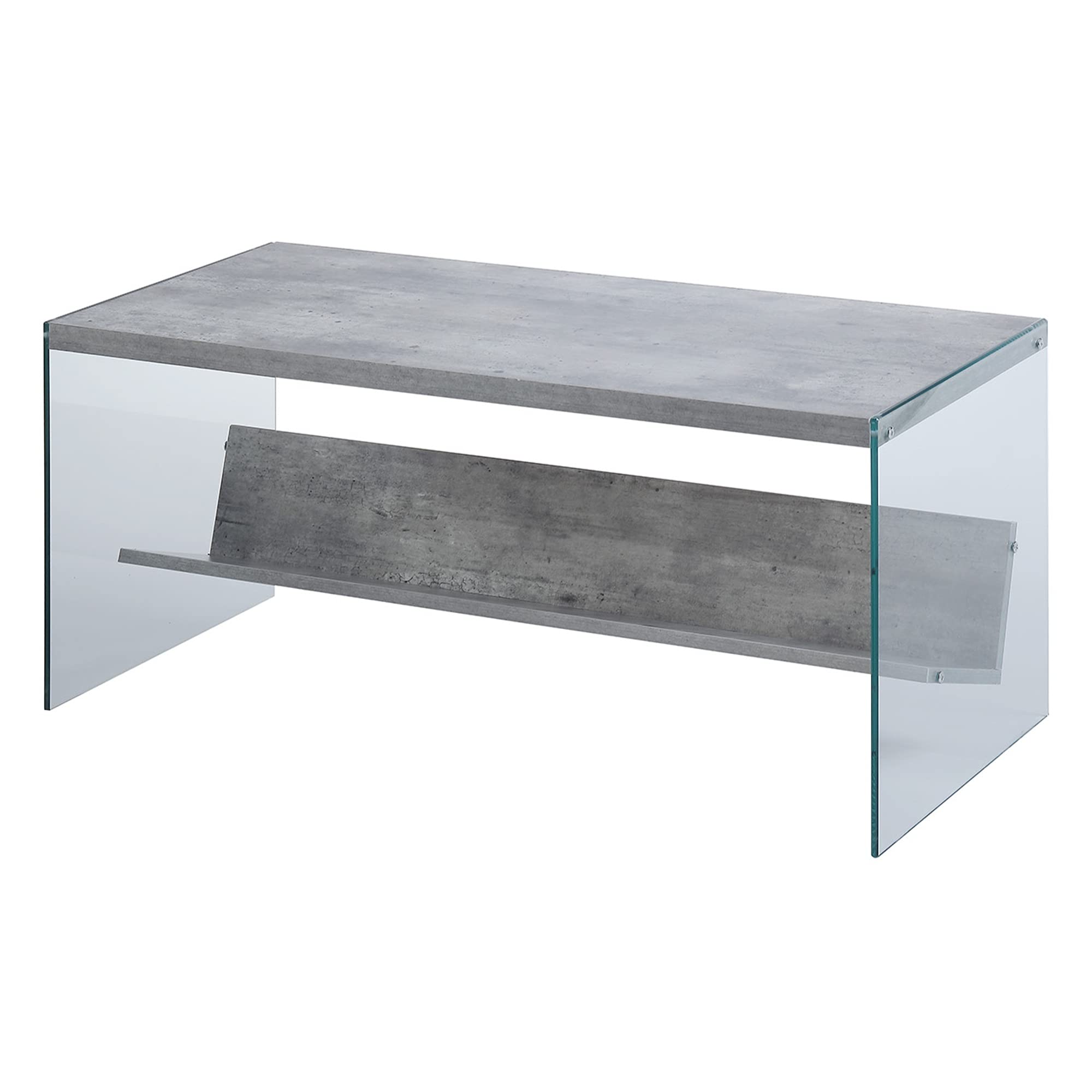 Modern Soho Coffee Table with Shelf - Stylish & Functional Living Room Furniture for Small Spaces - Perfect for Apartments, Dorms, and Home Decor