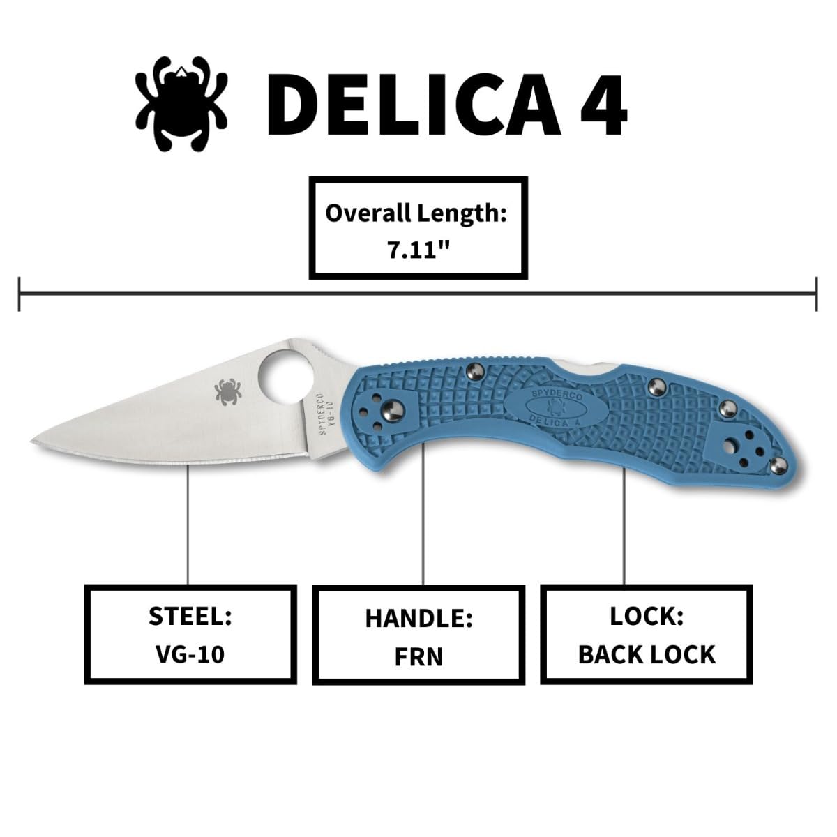 Spyderco Delica 4 Lightweight 7.15