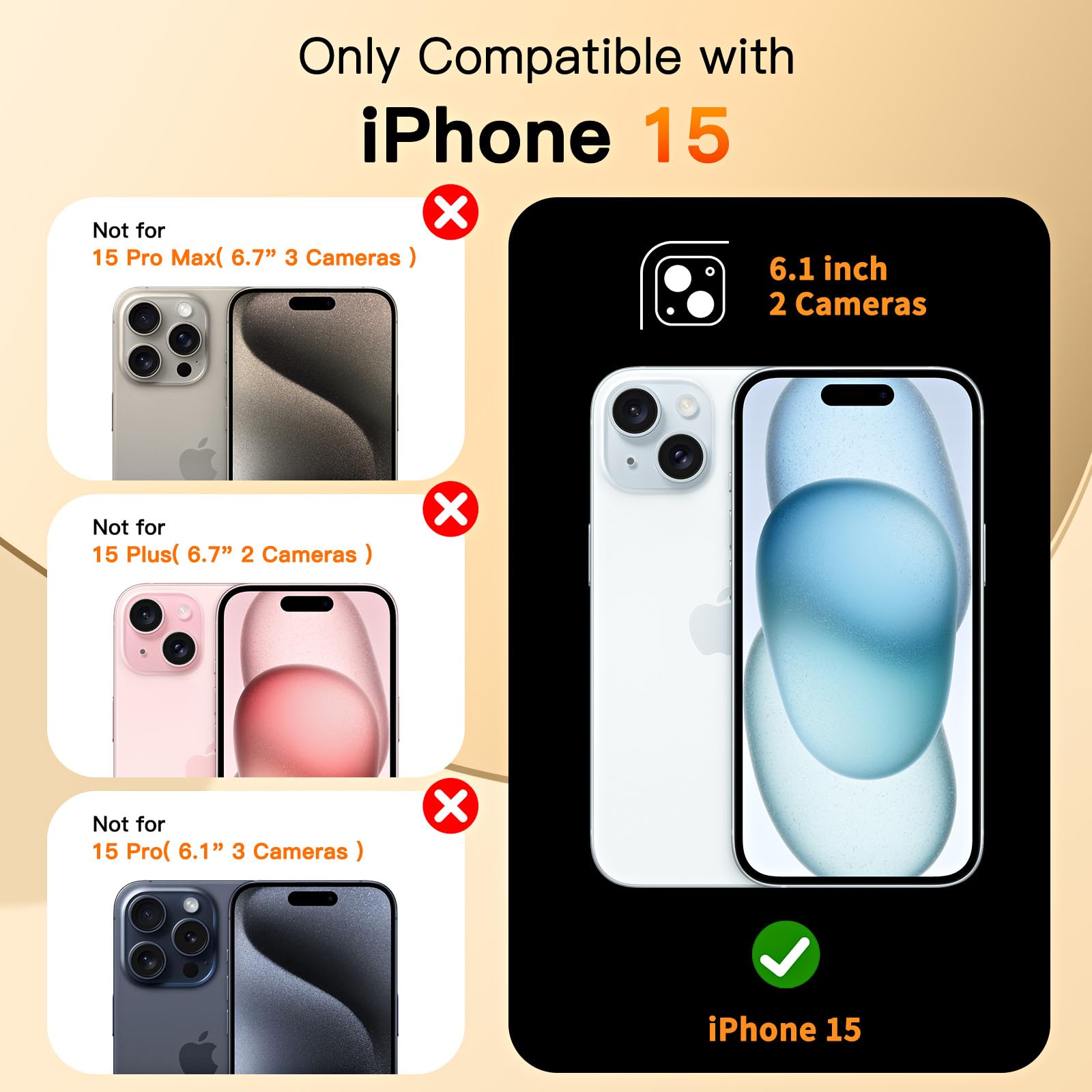 Magnetic iPhone 15 Case with Magsafe Compatibility | Military-Grade Shockproof Protection | Soft TPU Matte Cover for iPhone 15 6.1