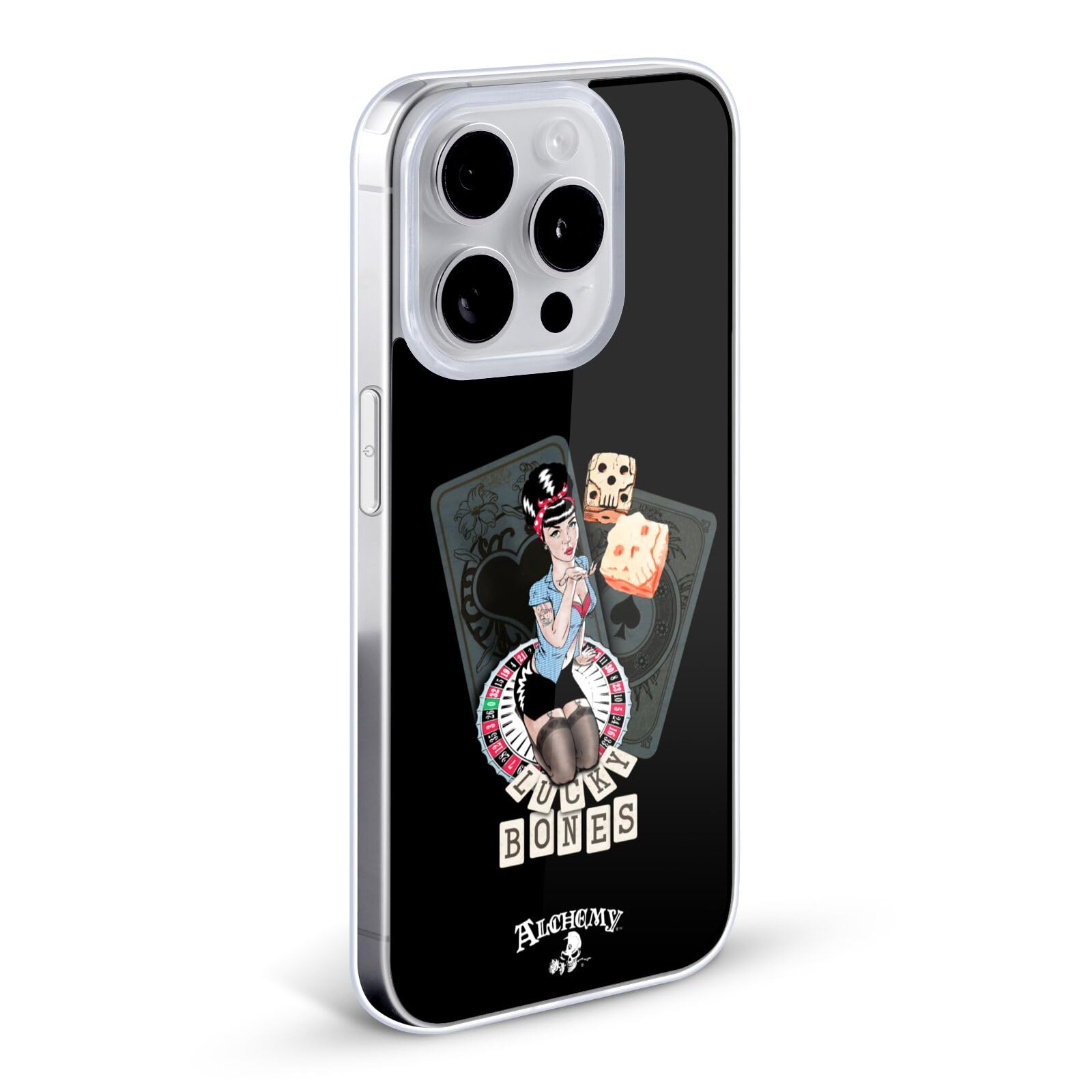 Alchemy Gothic Lucky Bones iPhone 13 Case - Officially Licensed Soft Gel Cover for Women | Head Case Designs | Perfect for Gothic Fashion & Daily Protection