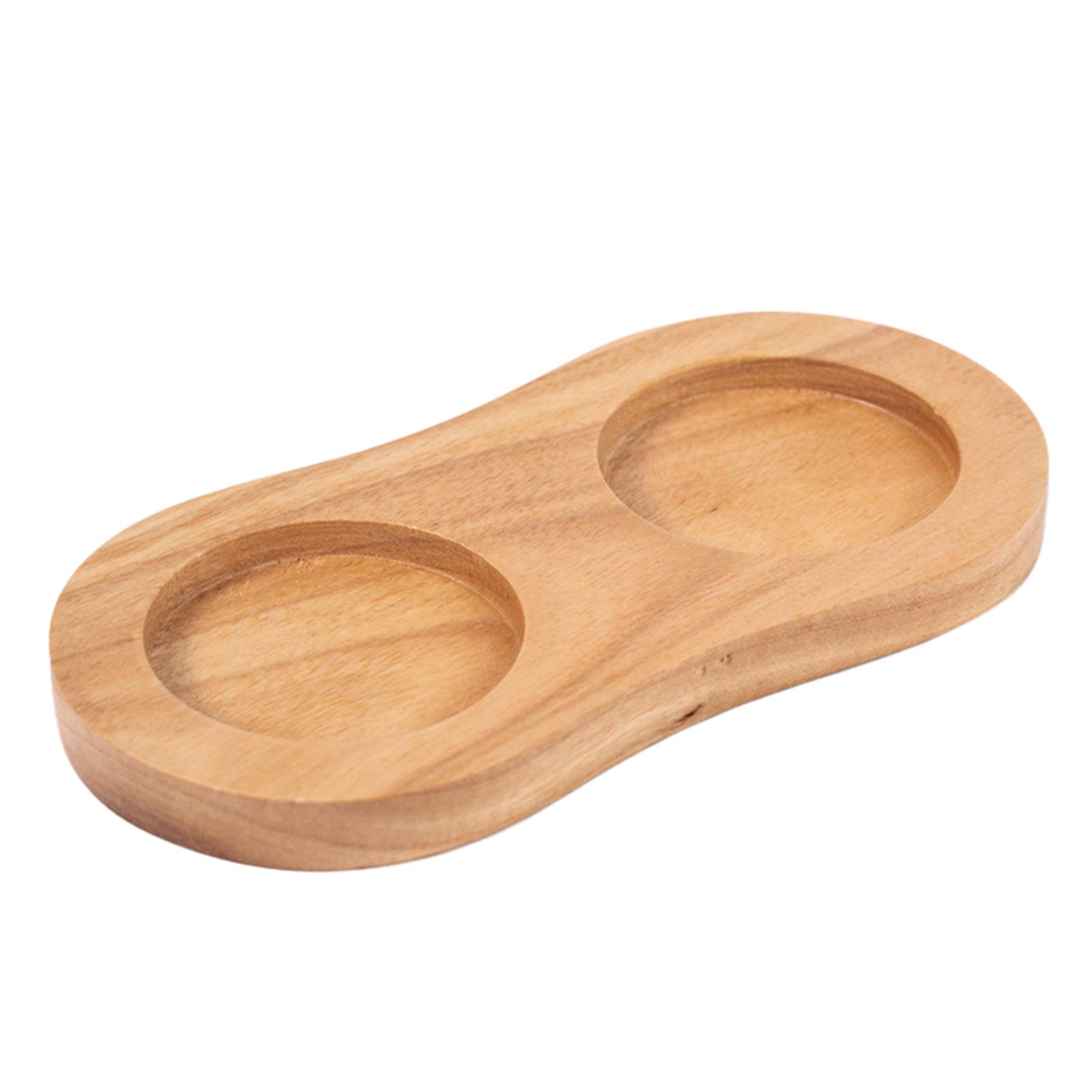 Premium Rubber Wood Salt and Pepper Mill Tray - 5cm Inner Diameter, Natural Dining Table Protector for Grinders | Perfect for Kitchen Countertops, Dining Tables & Gift Giving