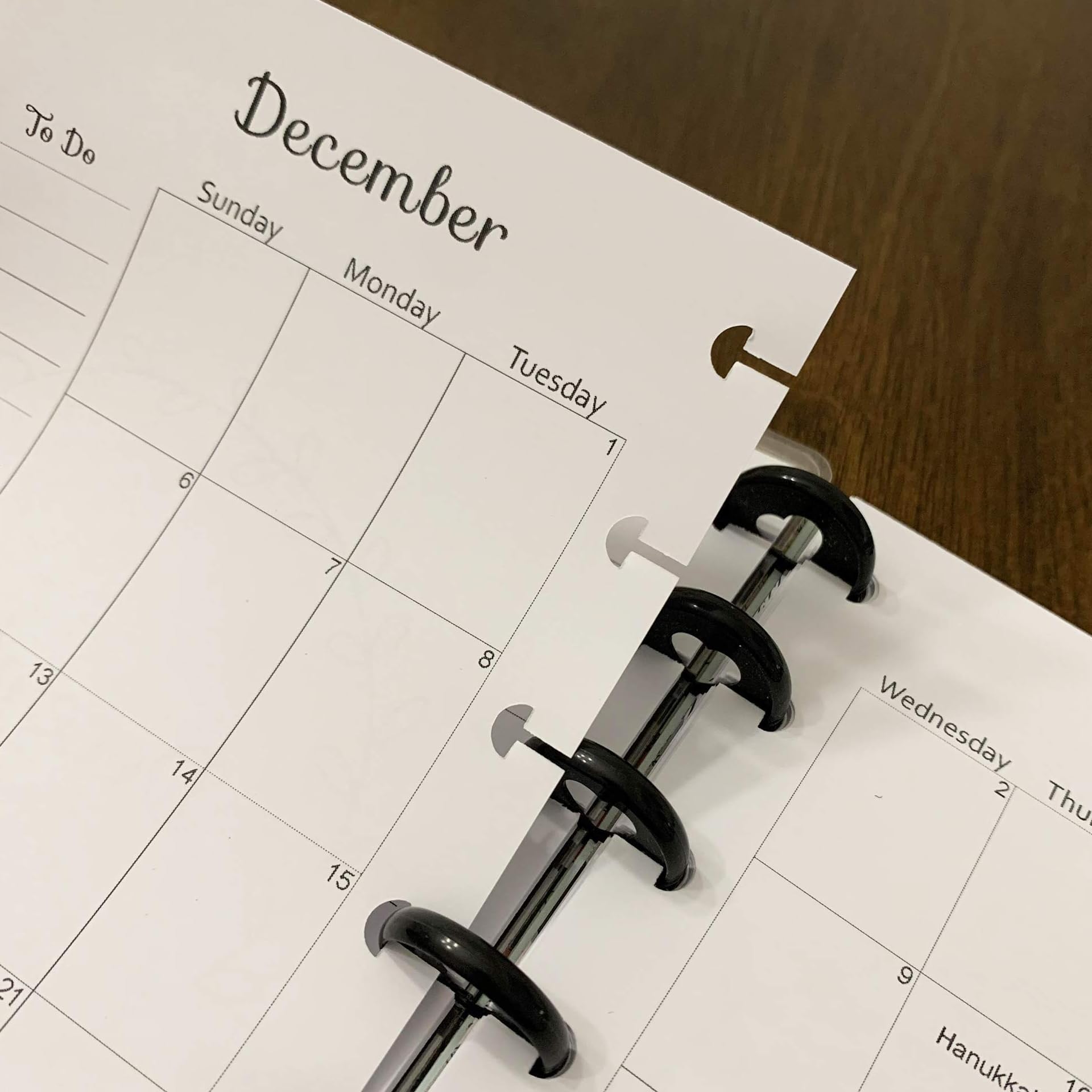 2025 Monthly Planner Calendar Refills for 9 Disc Happy Planners - 12 Month Loose-Leaf Inserts, 7x9.25