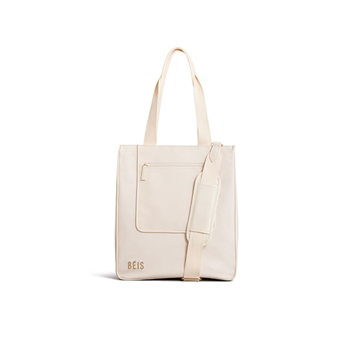The North To South Tote Bag in Beige - Stylish & Spacious Canvas Tote for Women, Perfect for Work, Travel, and Everyday Use
