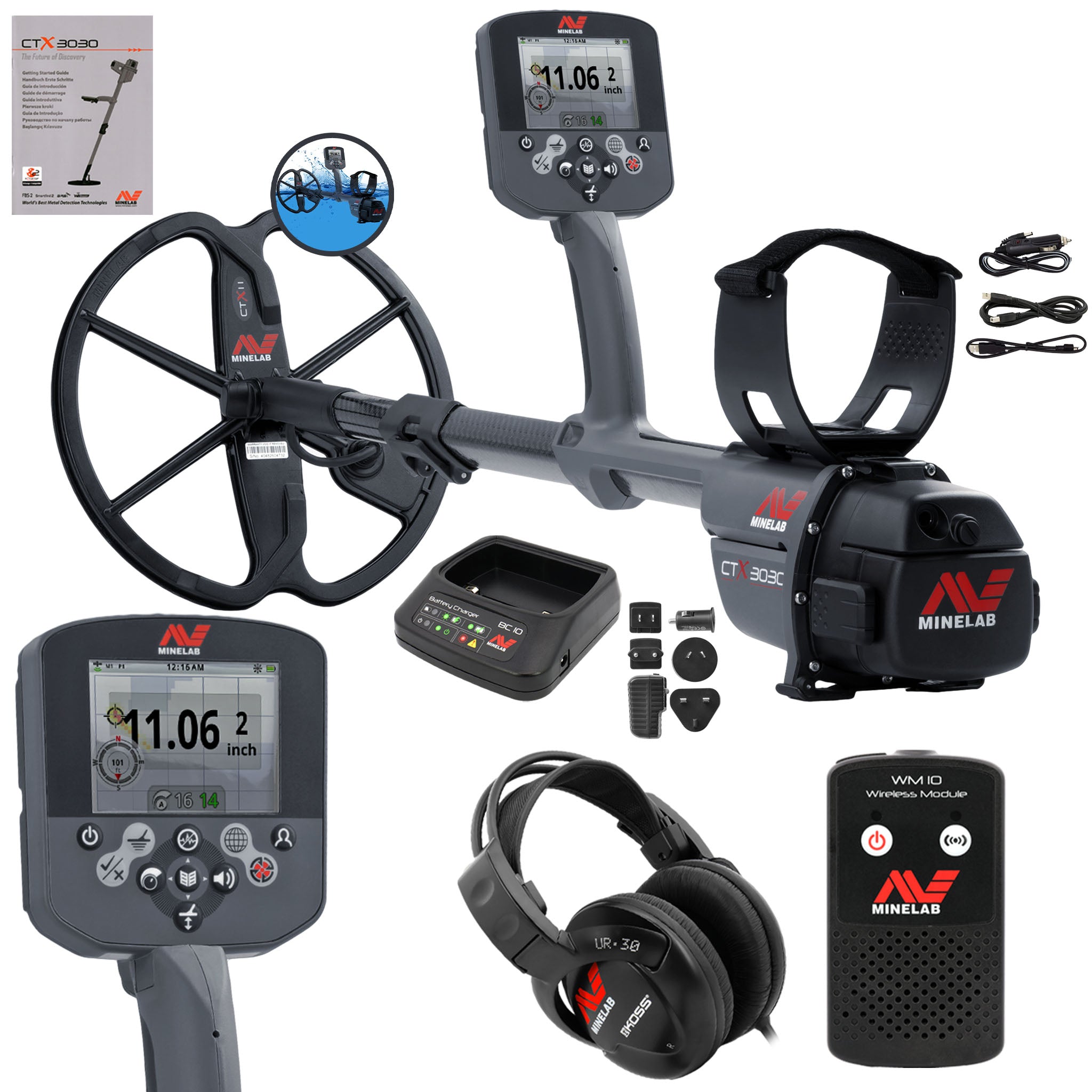 Minelab CTX 3030 Professional Waterproof Metal Detector for Treasure Hunting, Gold Prospecting & Beach Searching - Ideal for Outdoor Adventures & Relic Hunting