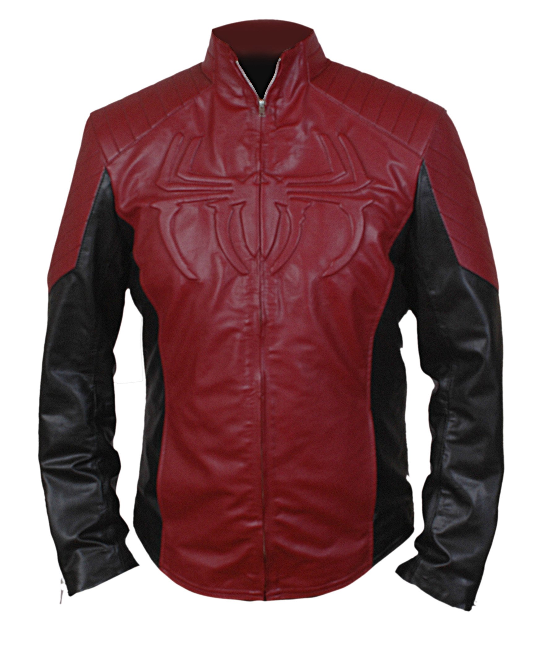 F&H Men's Superhero Amazing Spider-Man Maroon & Black Jacket - Stylish Cosplay & Casual Wear for Halloween, Comic Con & Everyday Fashion