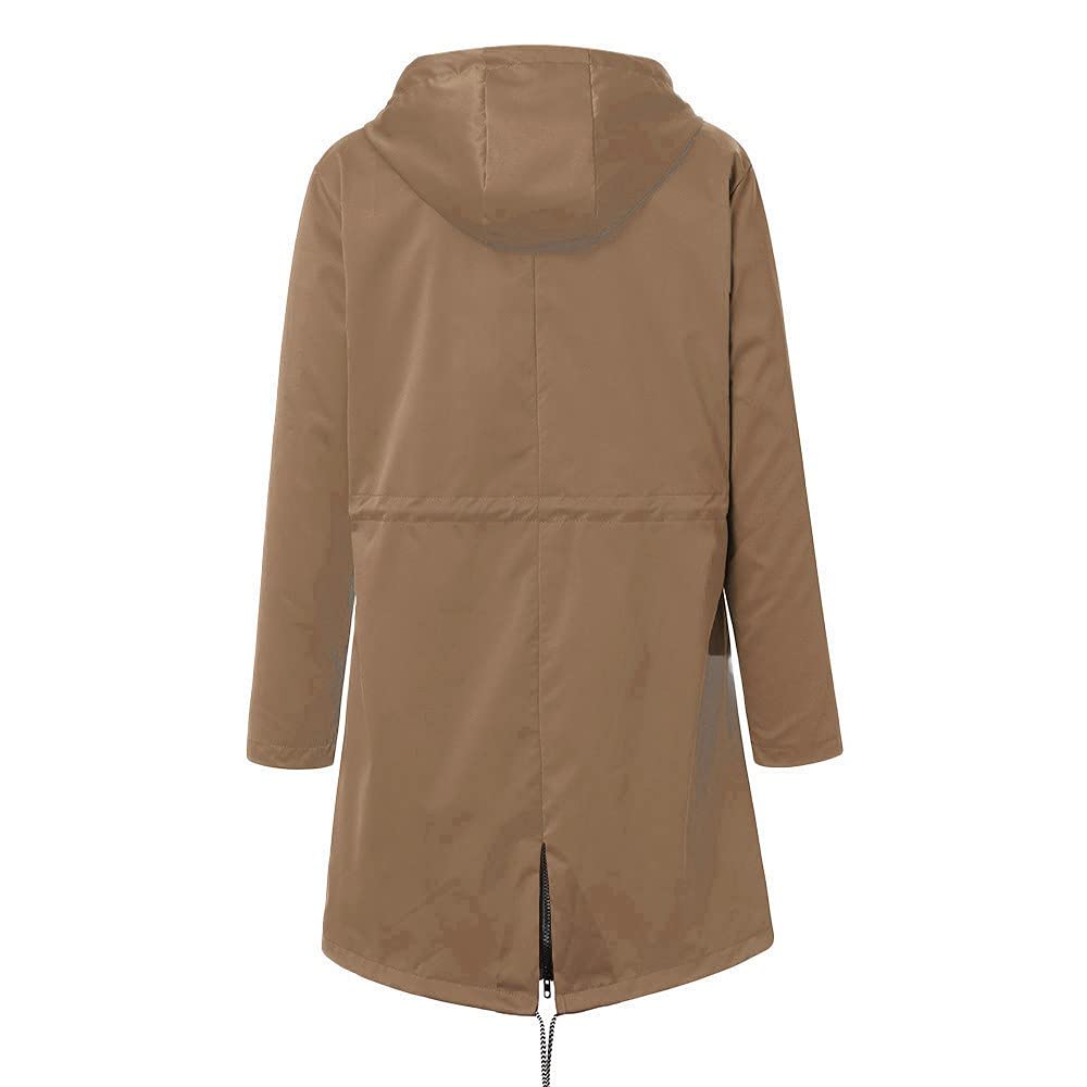 Waterproof Rain Coat for Women - Plus Size Loose Fit Hooded Windproof Jacket for Outdoor Work & Fashion | Stay Dry in Rainy Weather & Commuting