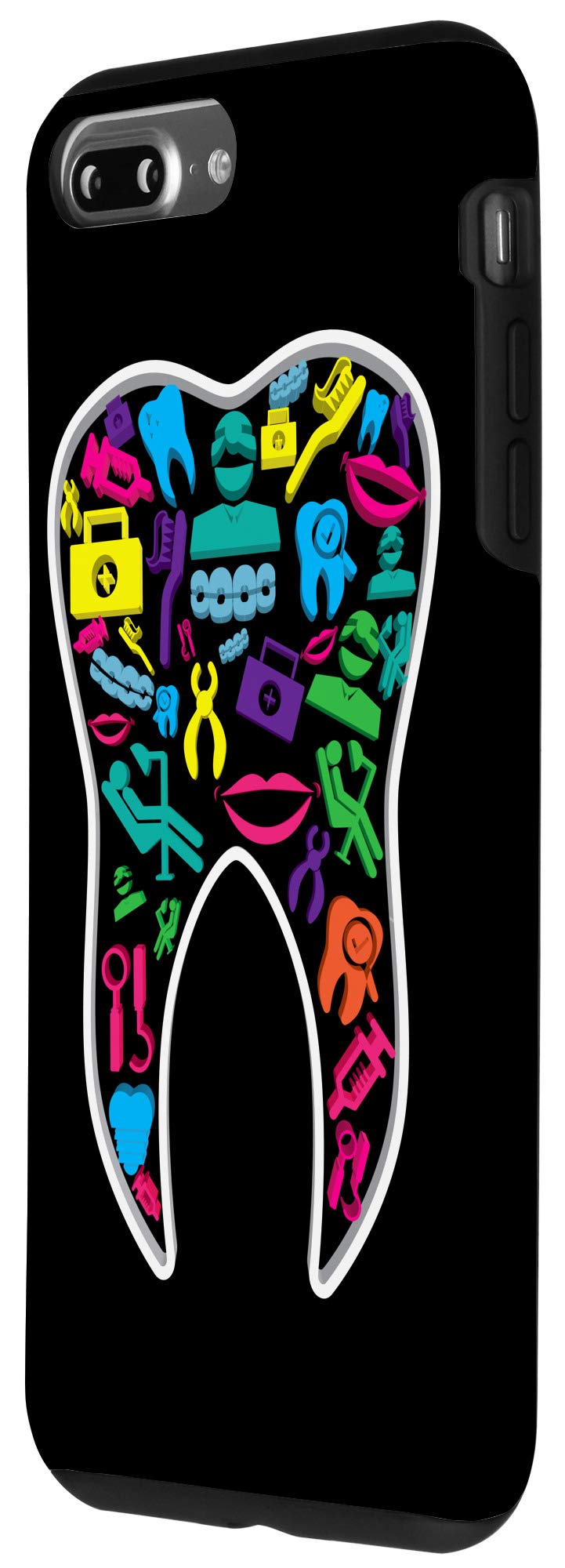 iPhone 7 Plus/8 Plus Dentist Big Molar Tooth Phone Case - Funny Dental Care Gift for Dentists & Teeth Lovers - Perfect for Dental Offices, Gifts & Everyday Use