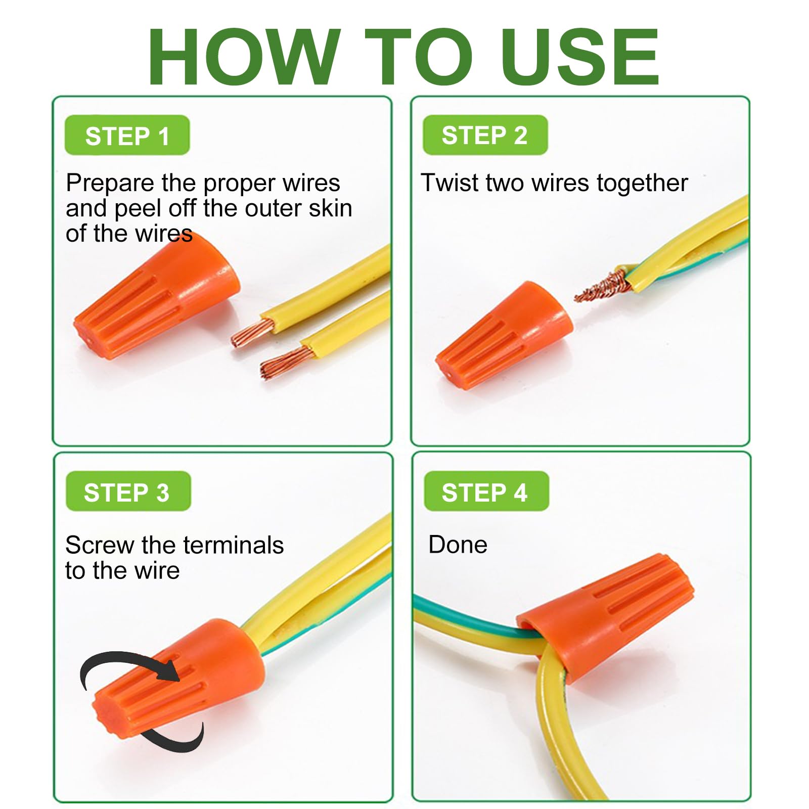 255PCS Electrical Wire Connectors Kit - 22-10AWG Insulated Twist-On Wire Nuts with Spring, Screw Terminals for Quick Connections | Ideal for Home Wiring, Electrical Repairs, and DIY Projects