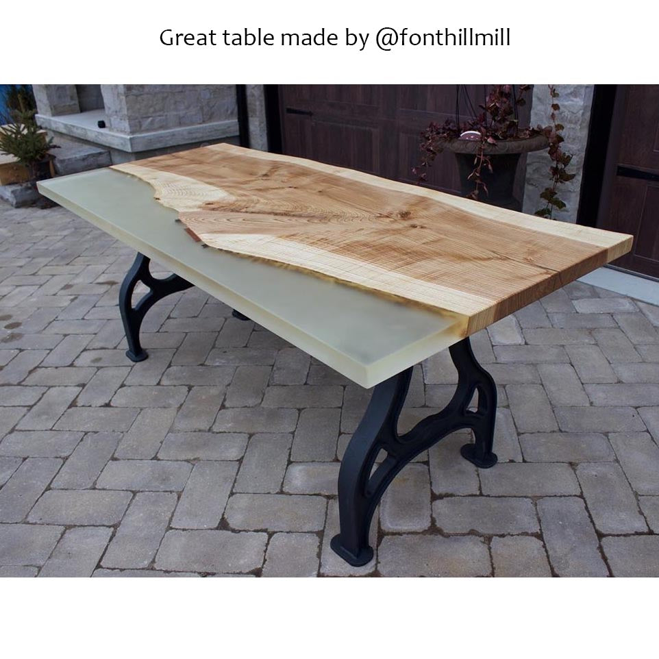Heavy Duty Cast Iron Dining Table Legs 71cm x 62cm - YW CL 004 - Rustic Industrial Style Table Base for Kitchen, Restaurant & Outdoor Furniture