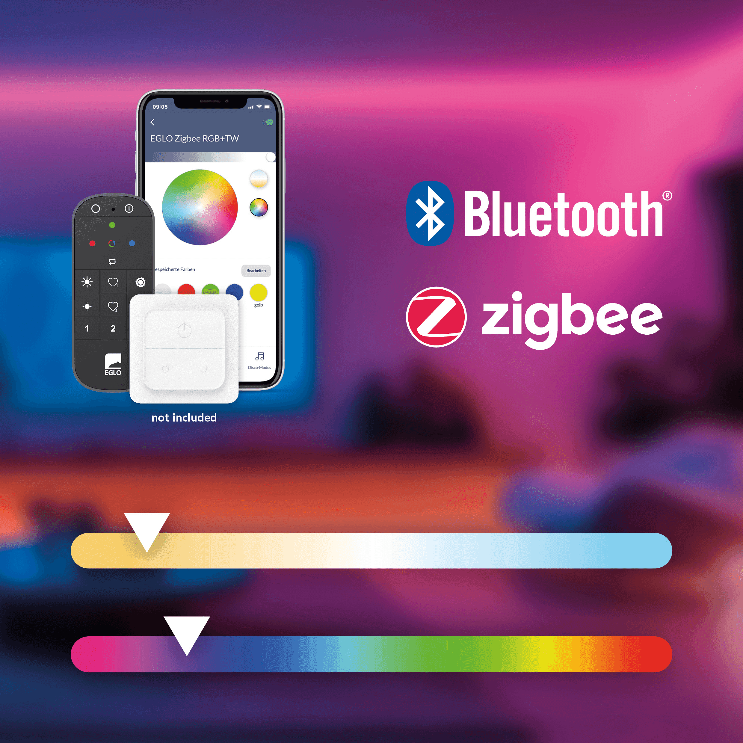 Smart LED Floor Lamp - Eglo Connect Simolaris Z, Modern Black Design for Living Room, Bedroom & Office Lighting | WiFi & App Control