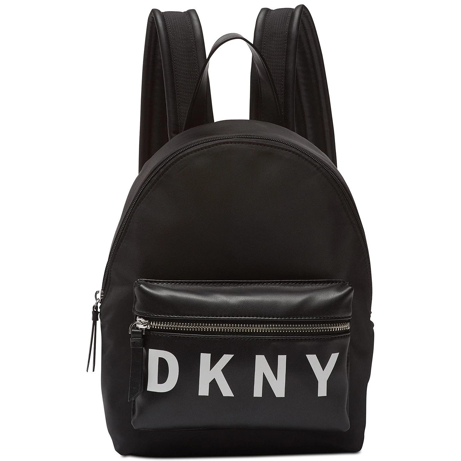 DKNY Tanner Black Nylon Logo Fashion Backpack for Women & Men - Stylish Travel Backpack for Work, School & Daily Commute