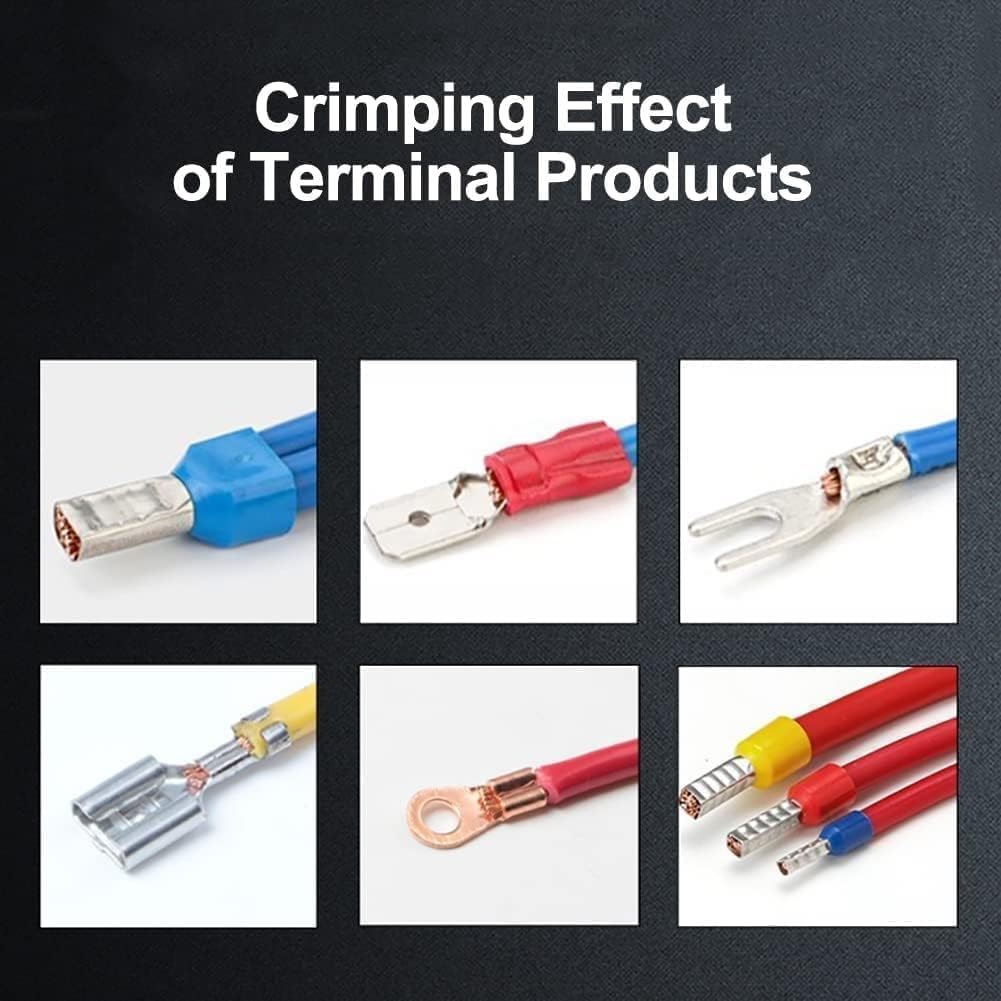 Pneumatic Crimping Tool with 4 Die Sets - Air Powered Cable Terminal Crimper for Wires up to 16mm² - Foot Pedal Operated Hydraulic Press Machine (Perfect for Electrical Wiring, Automotive Repair & Industrial Applications)