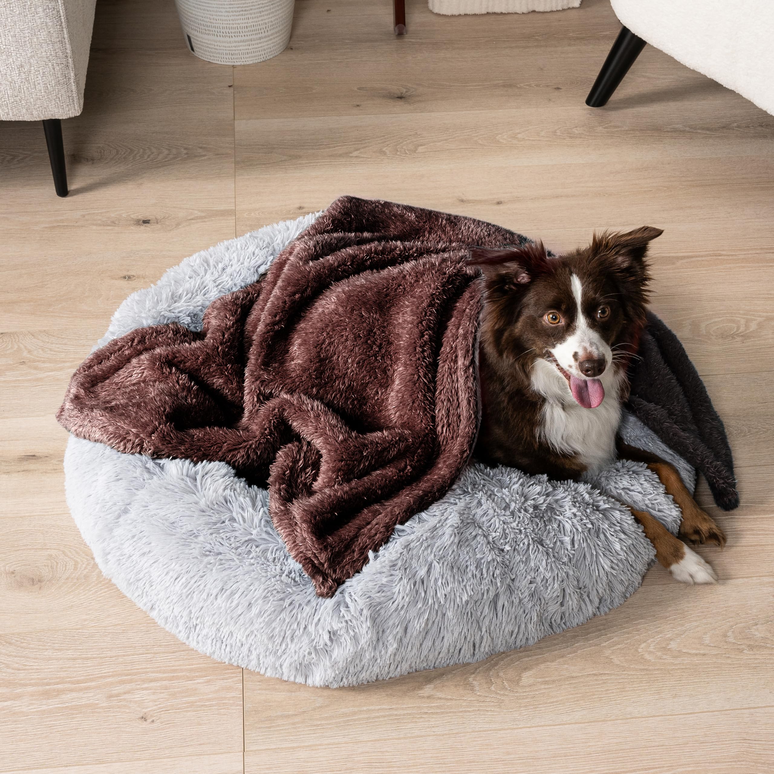 PetAmi Fluffy Dog Blanket for Small Dogs - Soft Sherpa Fleece for Couch & Bed