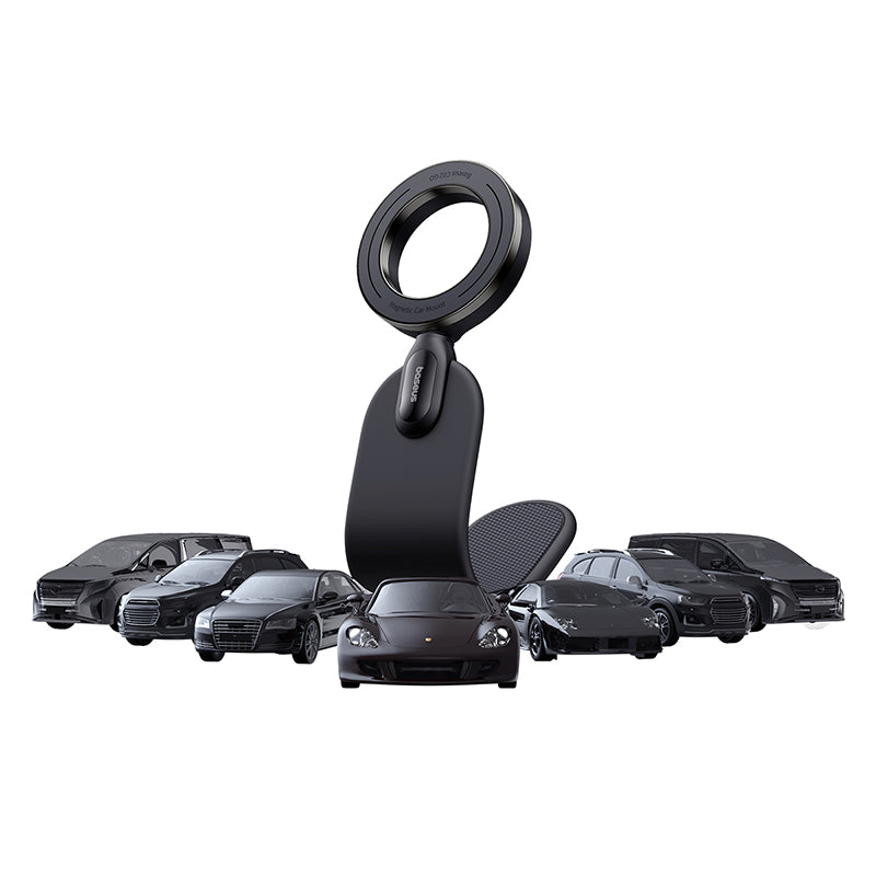 Baseus 360° Rotatable Magnetic Car Phone Holder - Flexible & Strong Grip for iPhone, Samsung, Galaxy - Perfect for Driving, Commuting & Road Trips (Black)