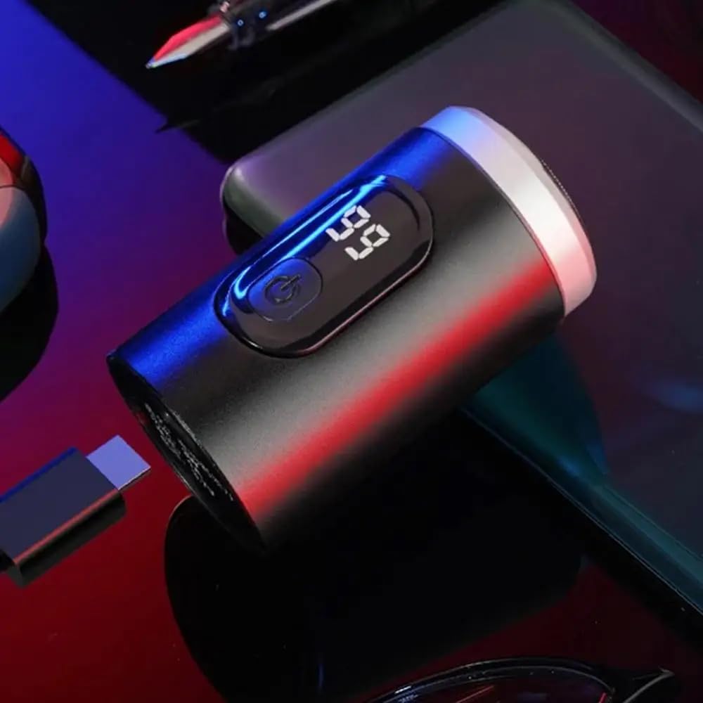 2025 New Mini Electric Shaver with Digital Display - Portable Rechargeable Waterproof Travel Beard Trimmer for Men & Women, Capsule Razor for Smooth Shaving at Home, Gym, Office or On-The-Go (Bronze)