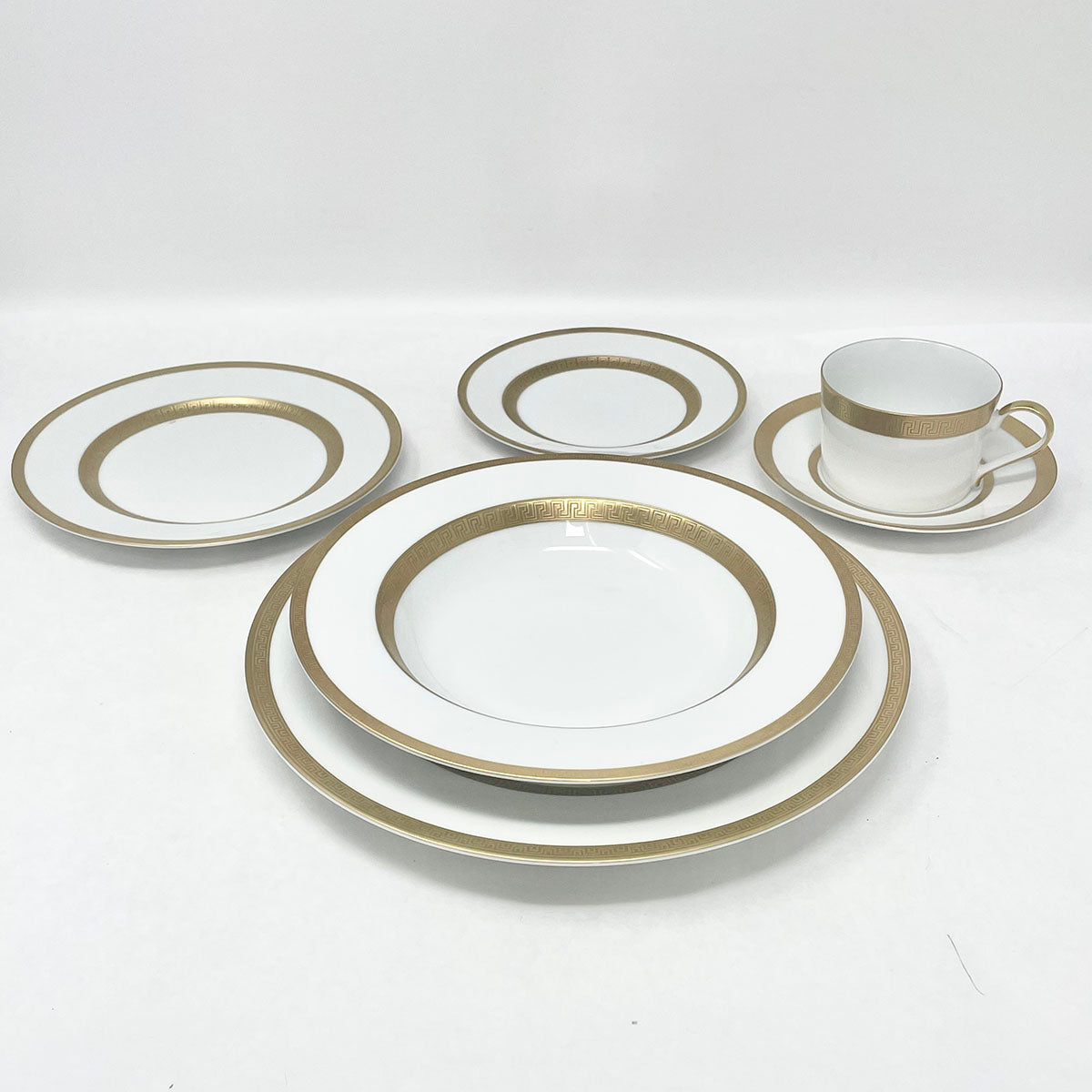 60-Piece Agathon China Dinnerware Set - 8 Place Settings (6 PC Each) + 10 Extra Dishes & 2 Serving Pieces - Perfect for Dinner Parties, Weddings & Formal Events