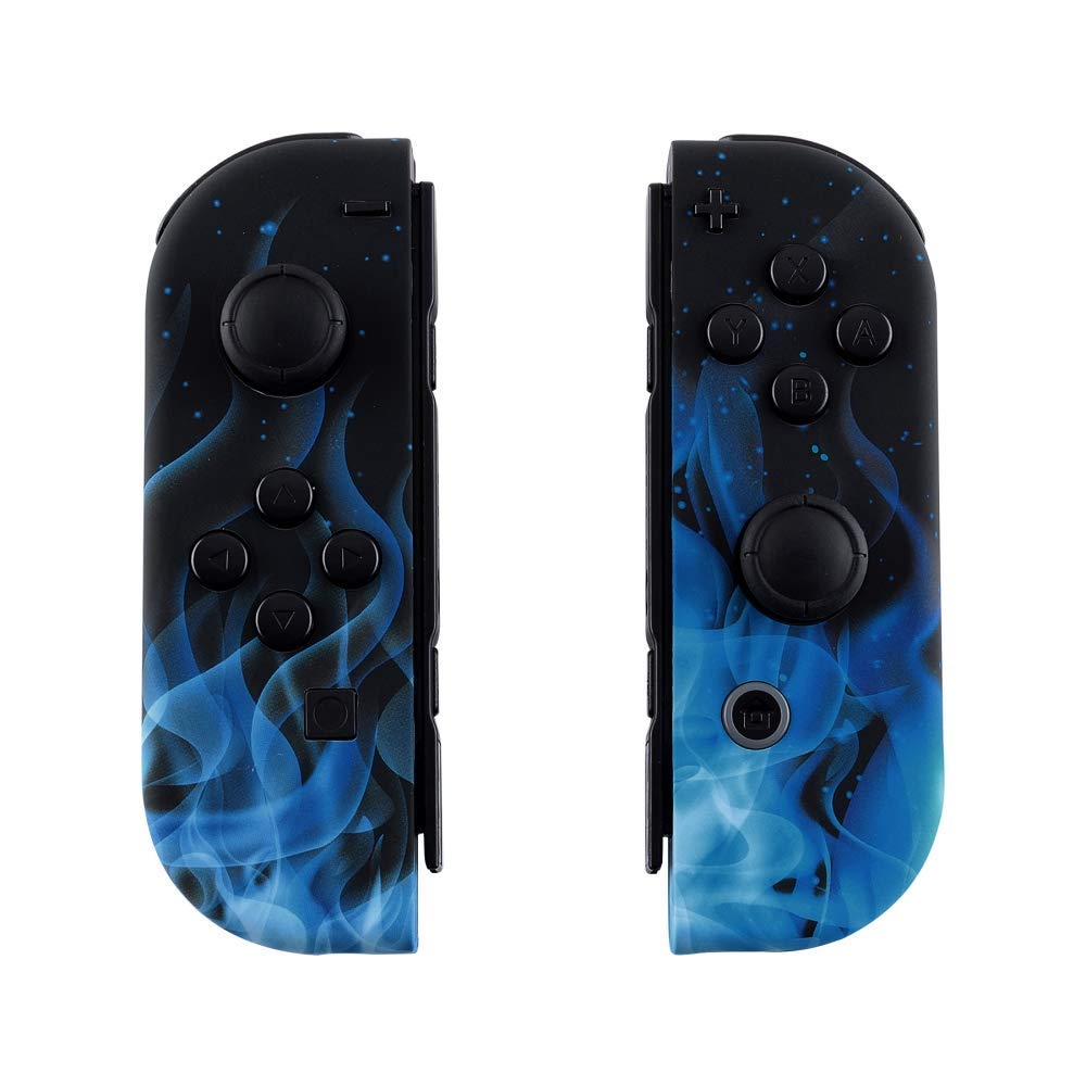 Blue Fire Switch Custom Joy-Con Controllers - Unique Design for Nintendo Switch - Perfect for Gaming, Collecting & Gift Giving