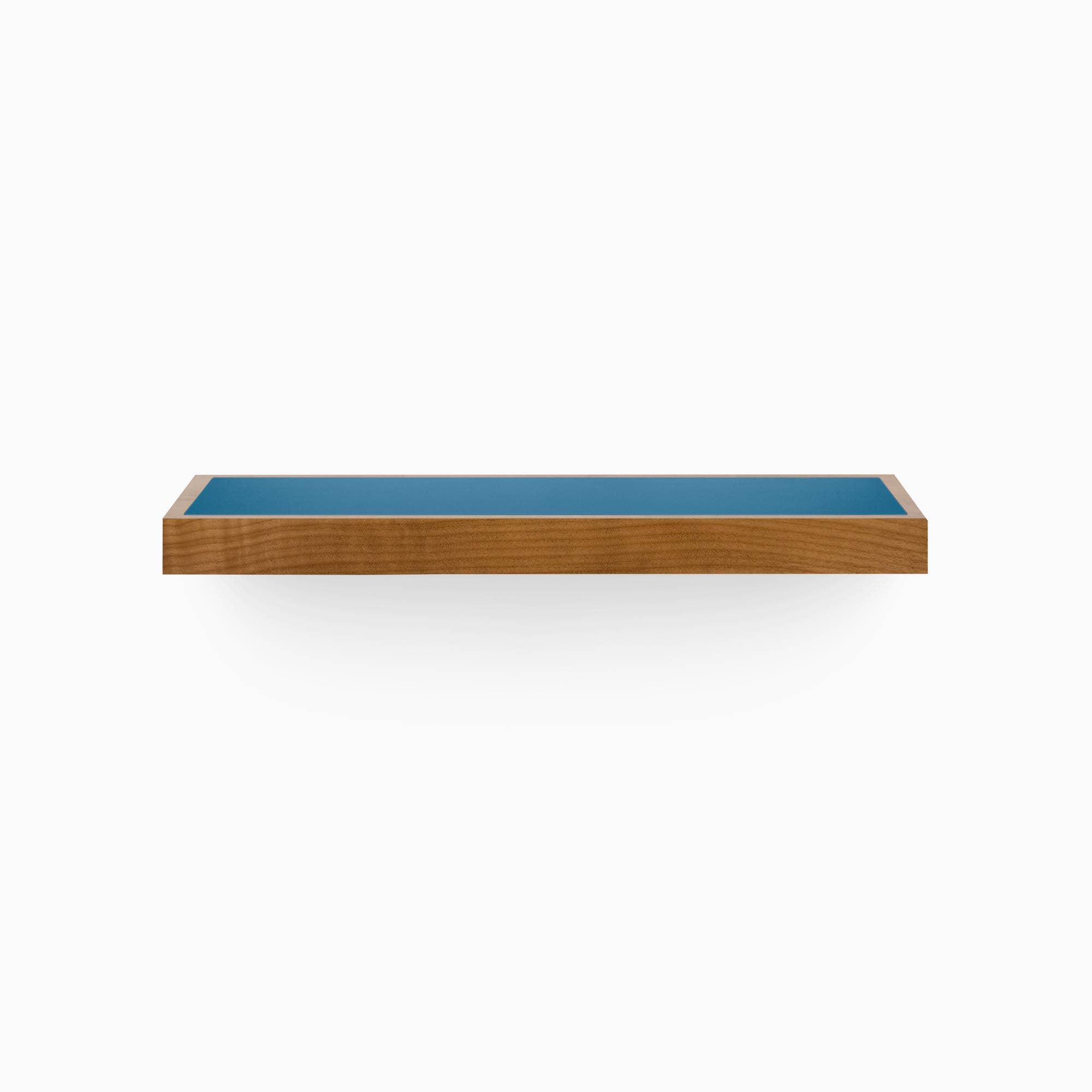 Aksel Inlay Nutmeg Floating Shelf - Modern Wood Wall Shelf for Living Room, Bedroom, Bathroom & Kitchen Storage & Decor