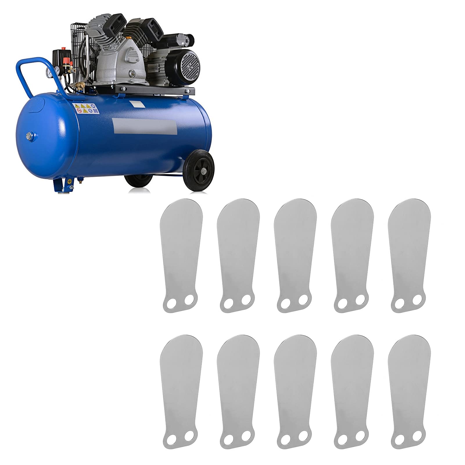 Cast Iron Tongue-Shaped Valve Plate for 80mm Air Compressor Cylinders - Durable 80 Exhaust Short Film Replacement Part - Ideal for Industrial Air Tools & Pneumatic Systems