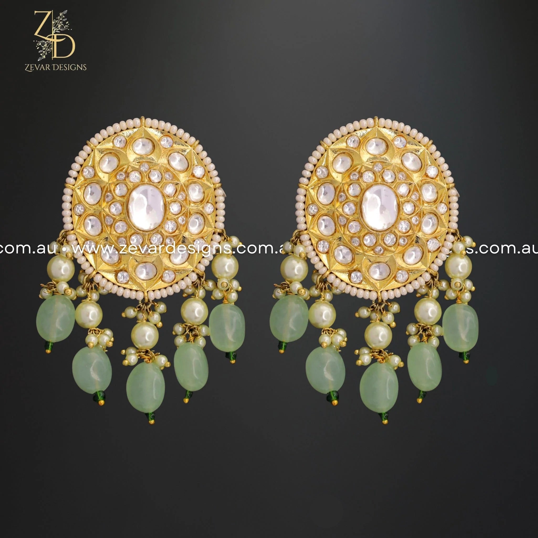 Exquisite Kundan Choker Set in Mint Green - Traditional Indian Bridal Jewelry for Weddings, Parties & Festive Occasions