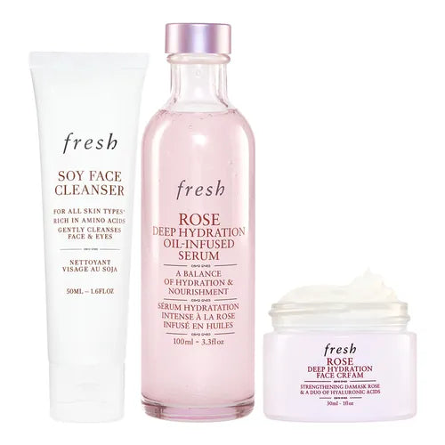 3 Step Hydration Heroes Set for Glowing Skin | Korean Skincare Routine for Dry & Sensitive Skin | Morning & Night Face Care