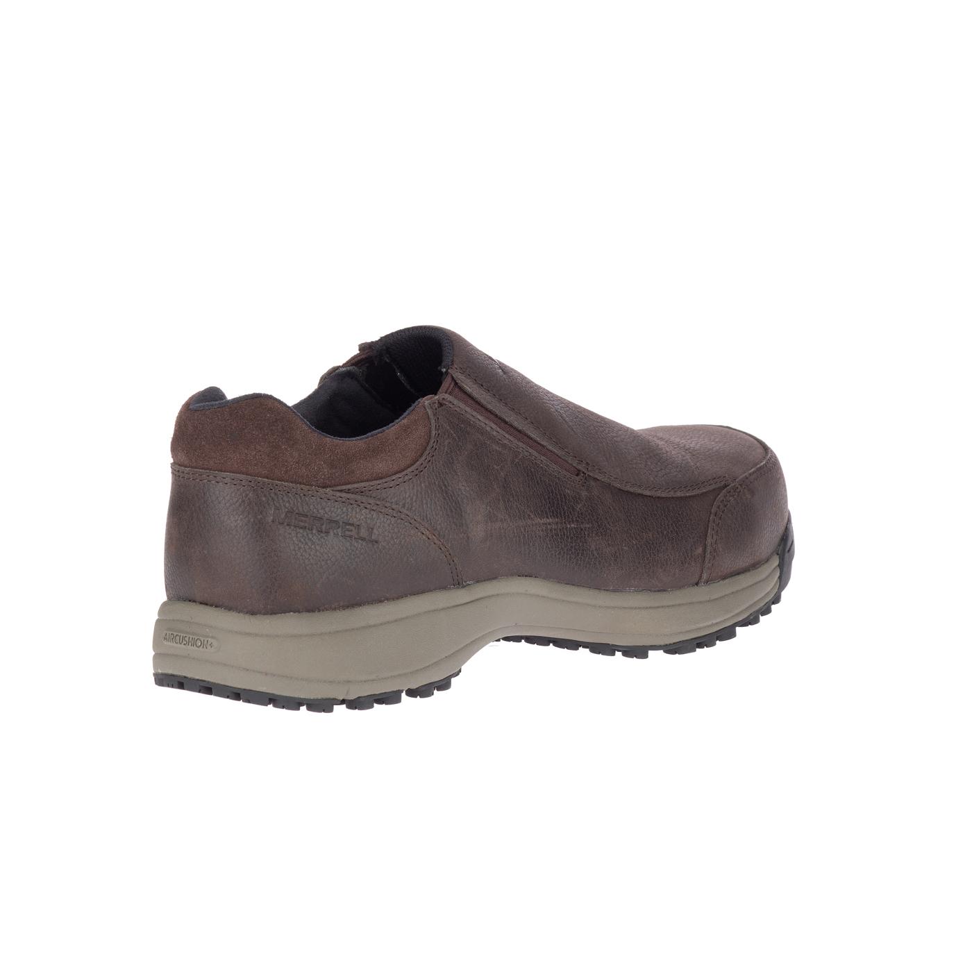 **Sutton Moc Men's Steel Toe Work Shoes - Safety Boots for Construction & Industrial Use - Comfortable Slip-Resistant Espresso Brown Work Boots**    *(Use Case: Ideal for construction workers, warehouse staff, and industrial professionals needing durable, slip-resistant safety footwear.)*