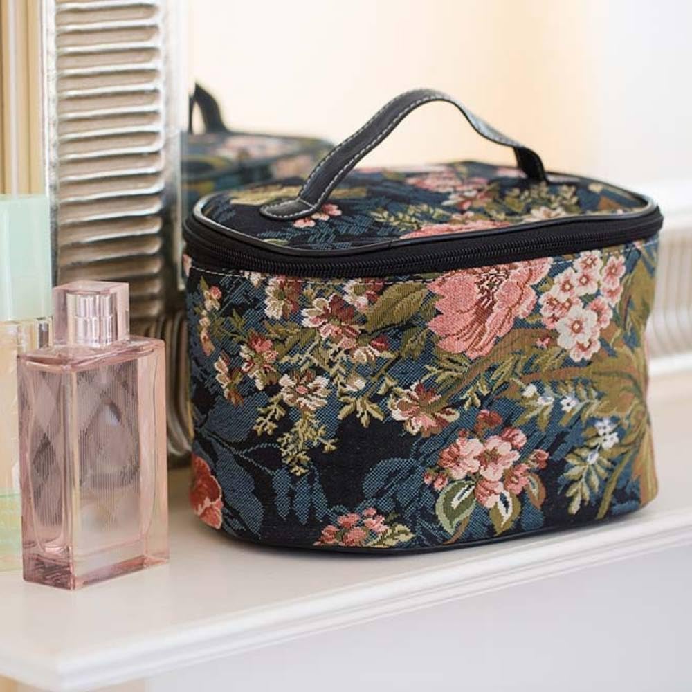 **Signare Women's Vanity Bag - Waterproof Toiletry & Makeup Travel Organizer with 14 Stylish Designs - Perfect for Travel, Gym, and Daily Essentials Storage**
