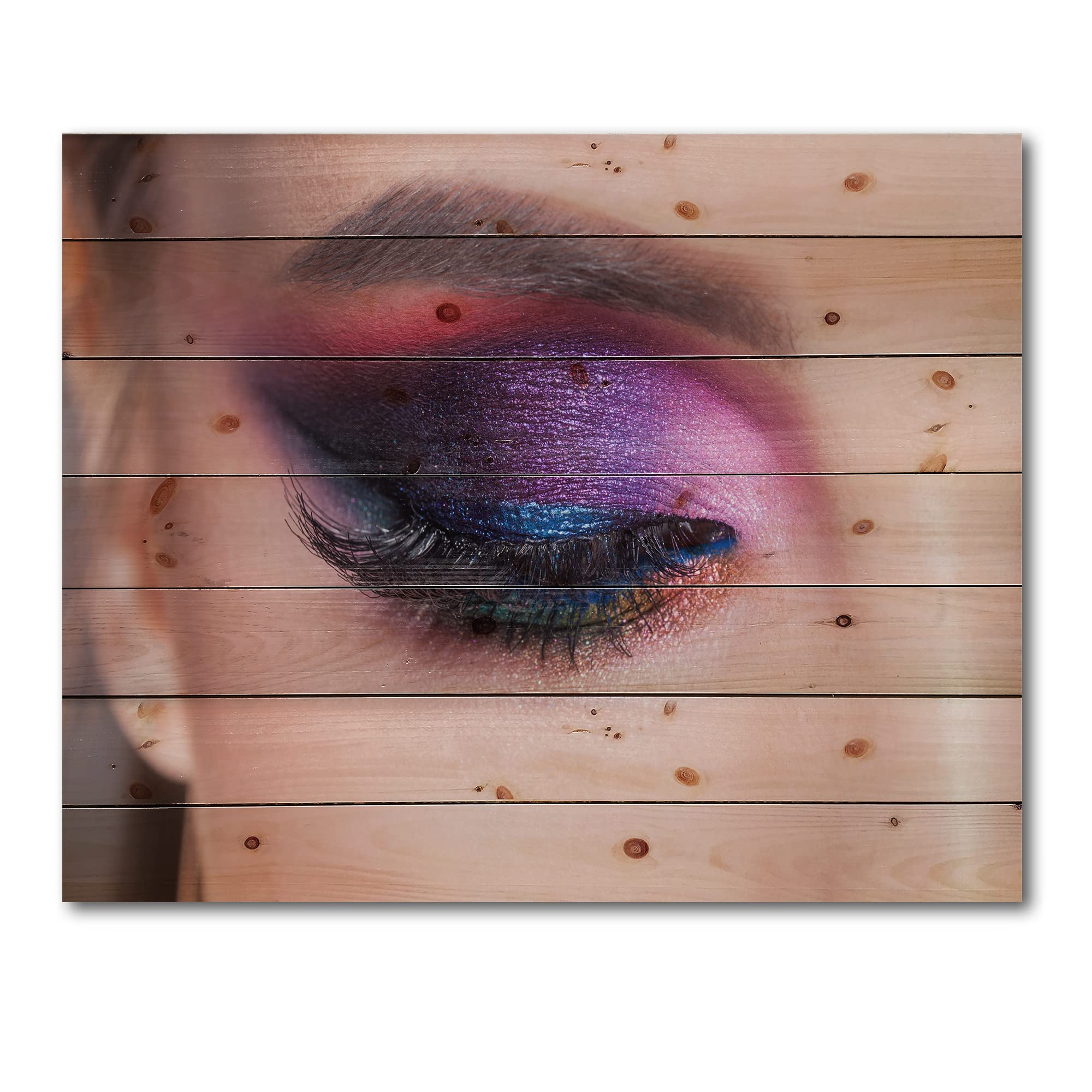 Luxury Blue Wood Wall Art - Modern Pine Decor for Living Room & Bedroom