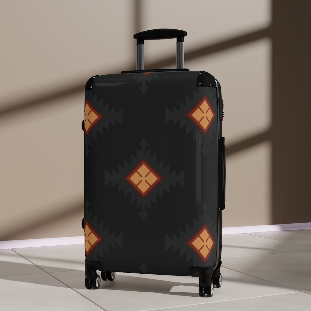 Durable Hardshell Cabin Suitcase - 3 Sizes Available (Carry-On, Medium, Large) with Stylish Southwestern Design - Perfect for Air Travel, Road Trips & Weekend Getaways